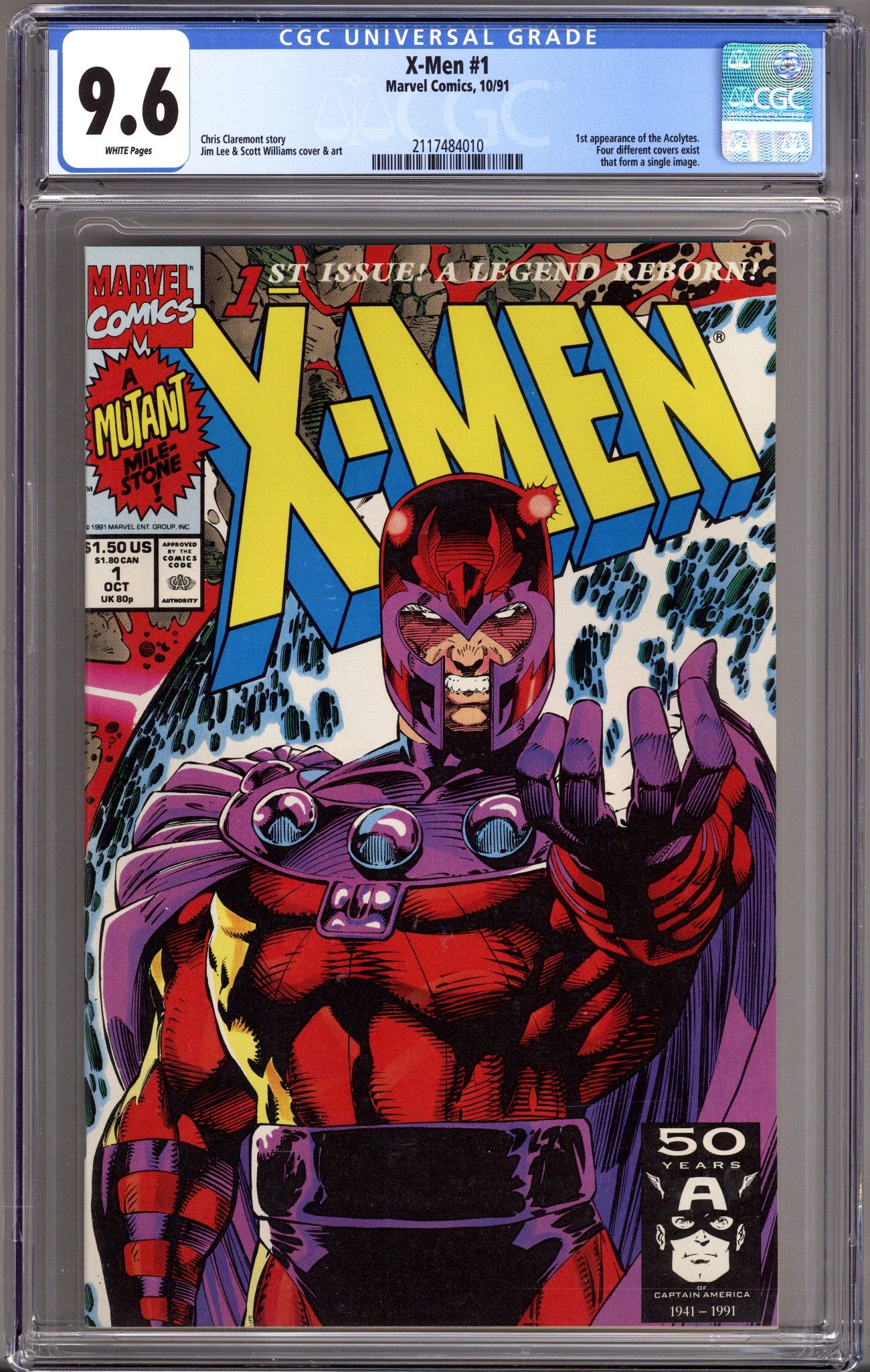 X-Men Vol 1 1 CGC 9.6 (NM+) (1991) Magneto Variant 
