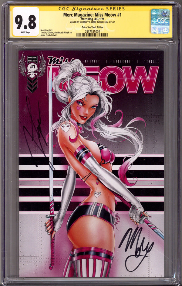 Merc Magazine: Miss Meow 1 CGC 9.8 (NM/M) (2020) Tyndall Exclusive Variant Signed x2 Cover Murphey & Jamie Tyndall