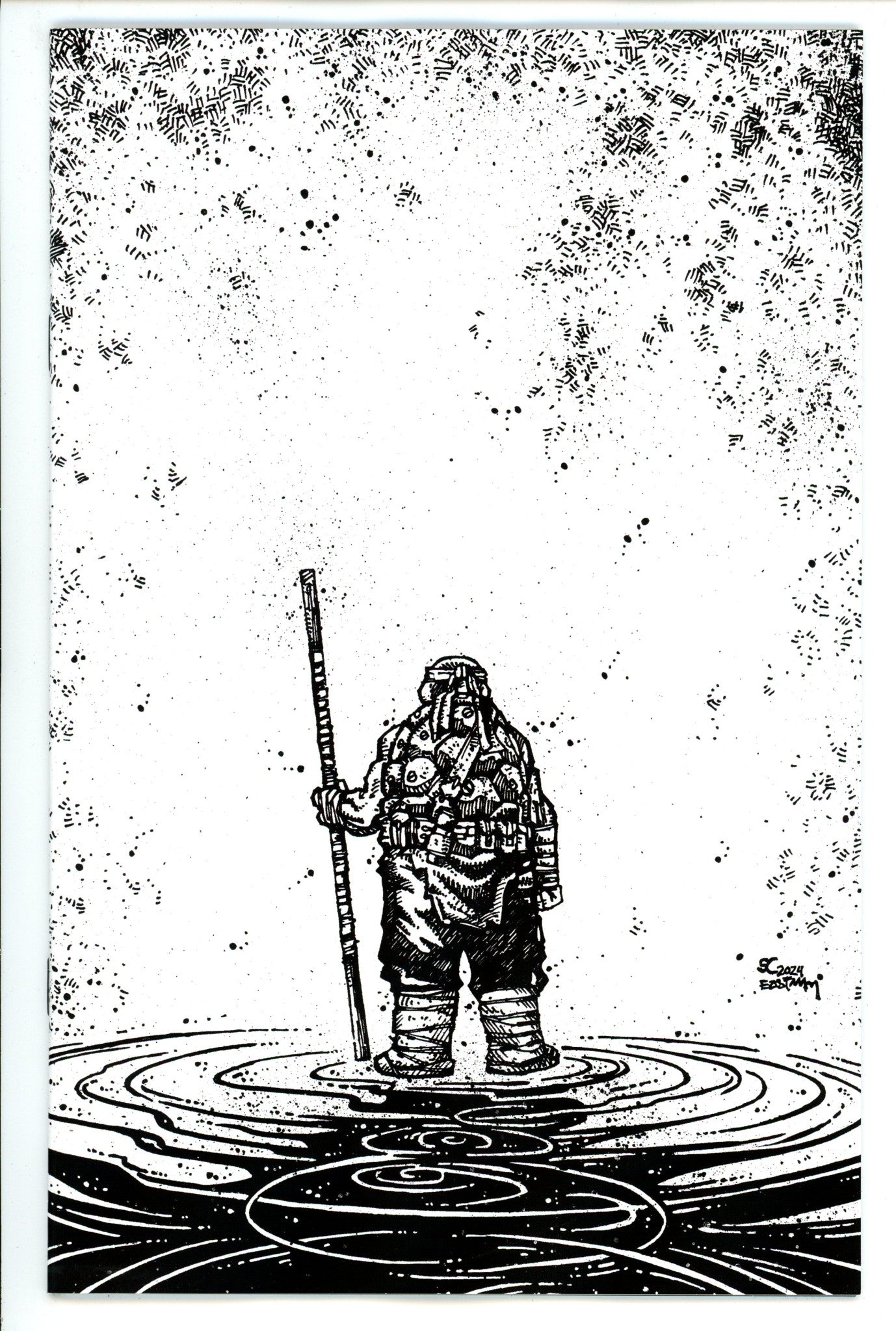 Teenage Mutant Ninja Turtles Vol 5 150 Campbell B&W Virgin Incentive Variant NM- (2024)