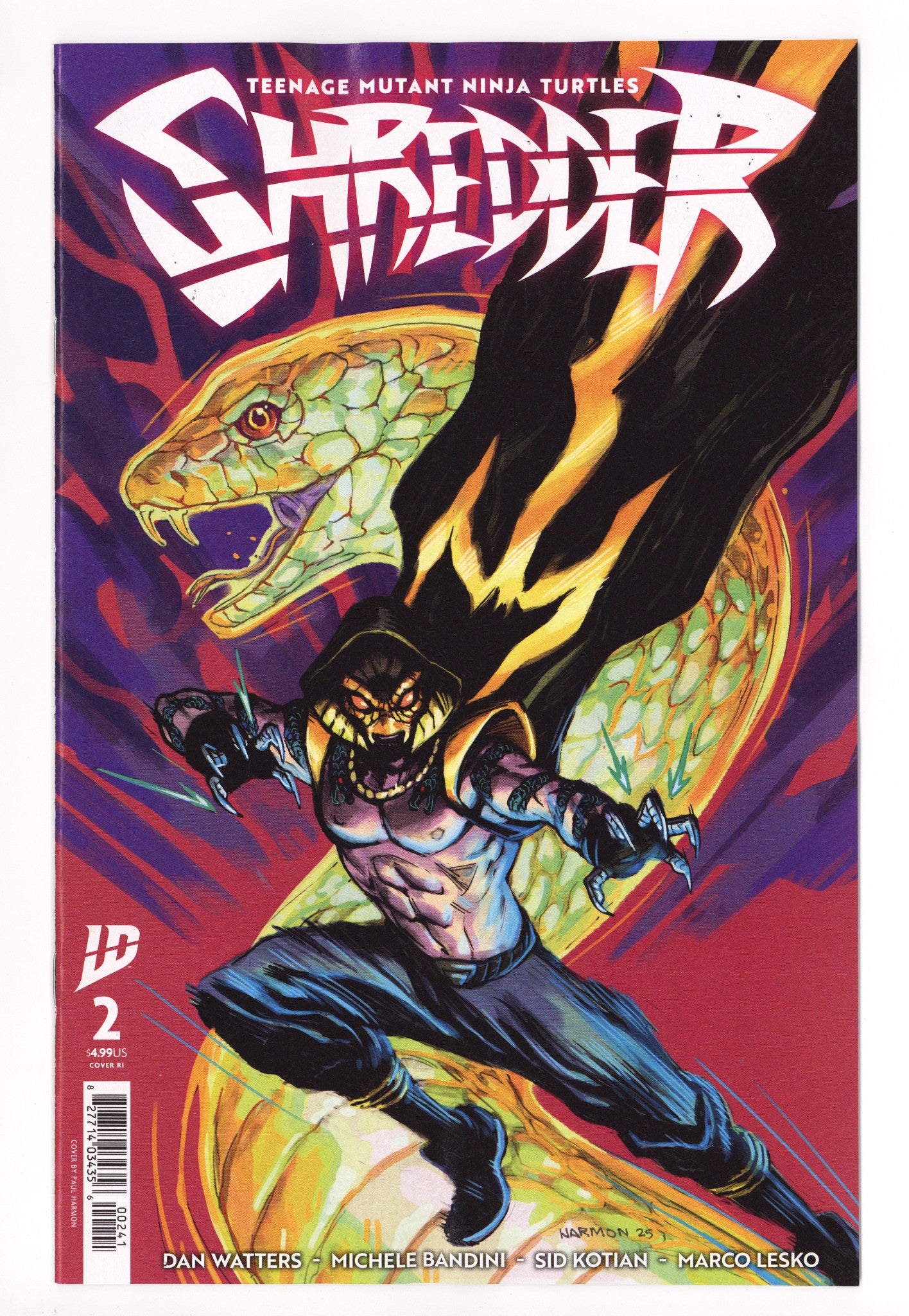 Teenage Mutant Ninja Turtles: Shredder  2 Harmon  Incentive NM  (2025)