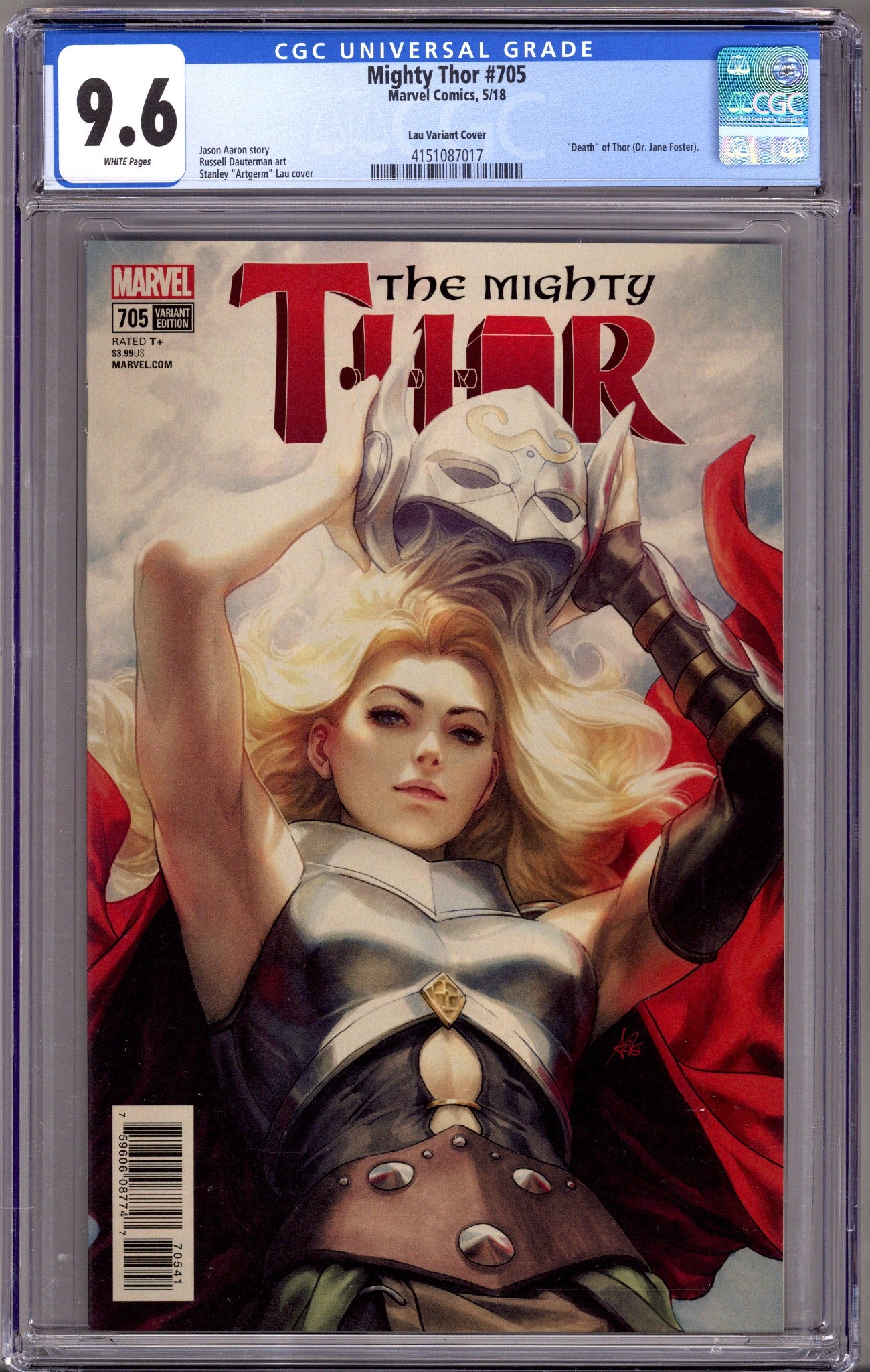 Mighty Thor Vol 2 705 CGC 9.6 (NM+) (2018) Artgerm Variant 