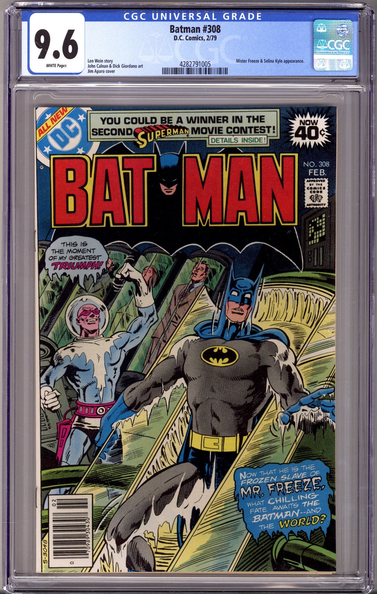 Batman Vol 1 308 CGC 9.6 (1979)