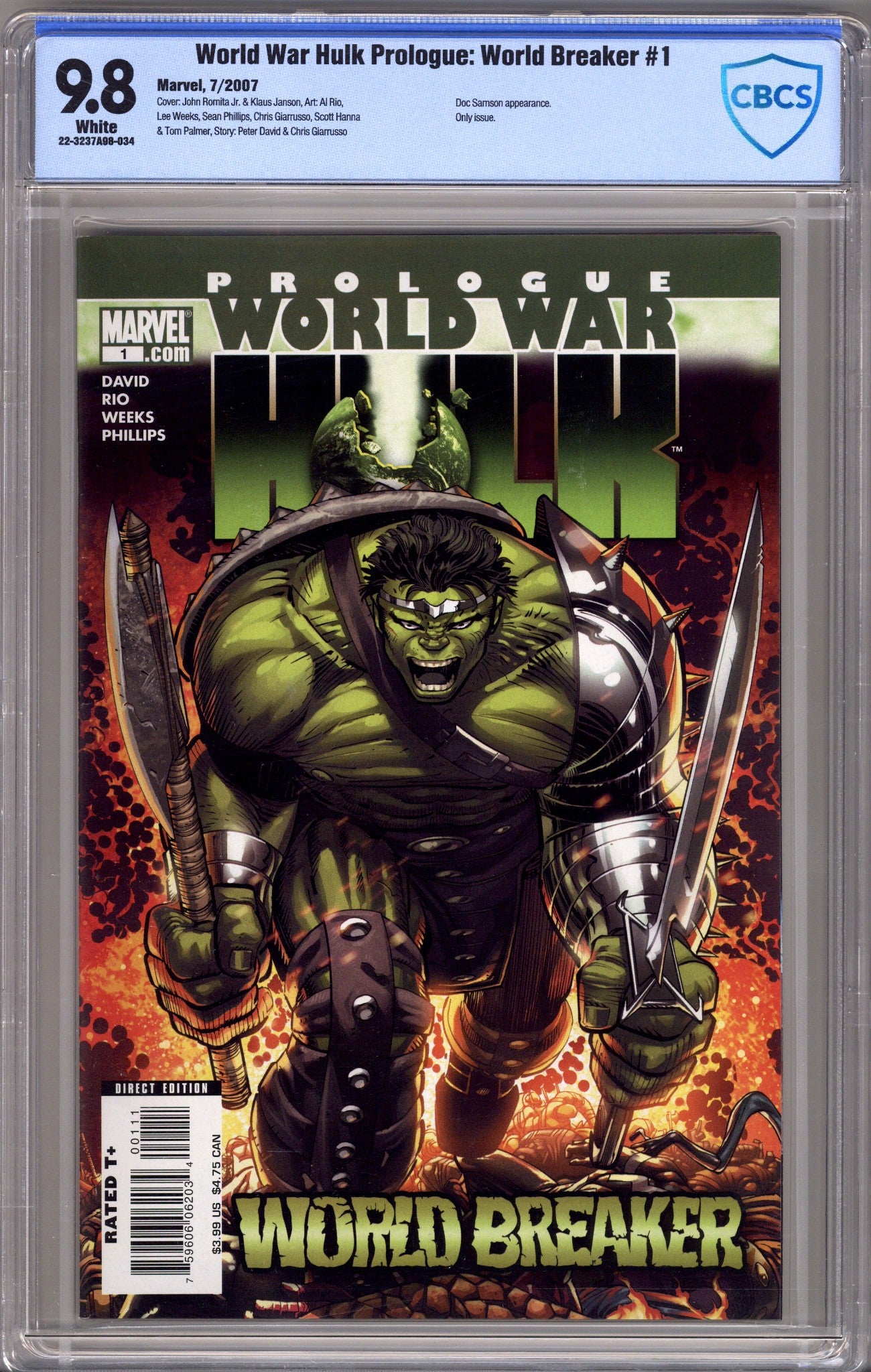 World War Hulk Prologue: World Breaker 1 CBCS 9.8 (NM/M) (2007) 
