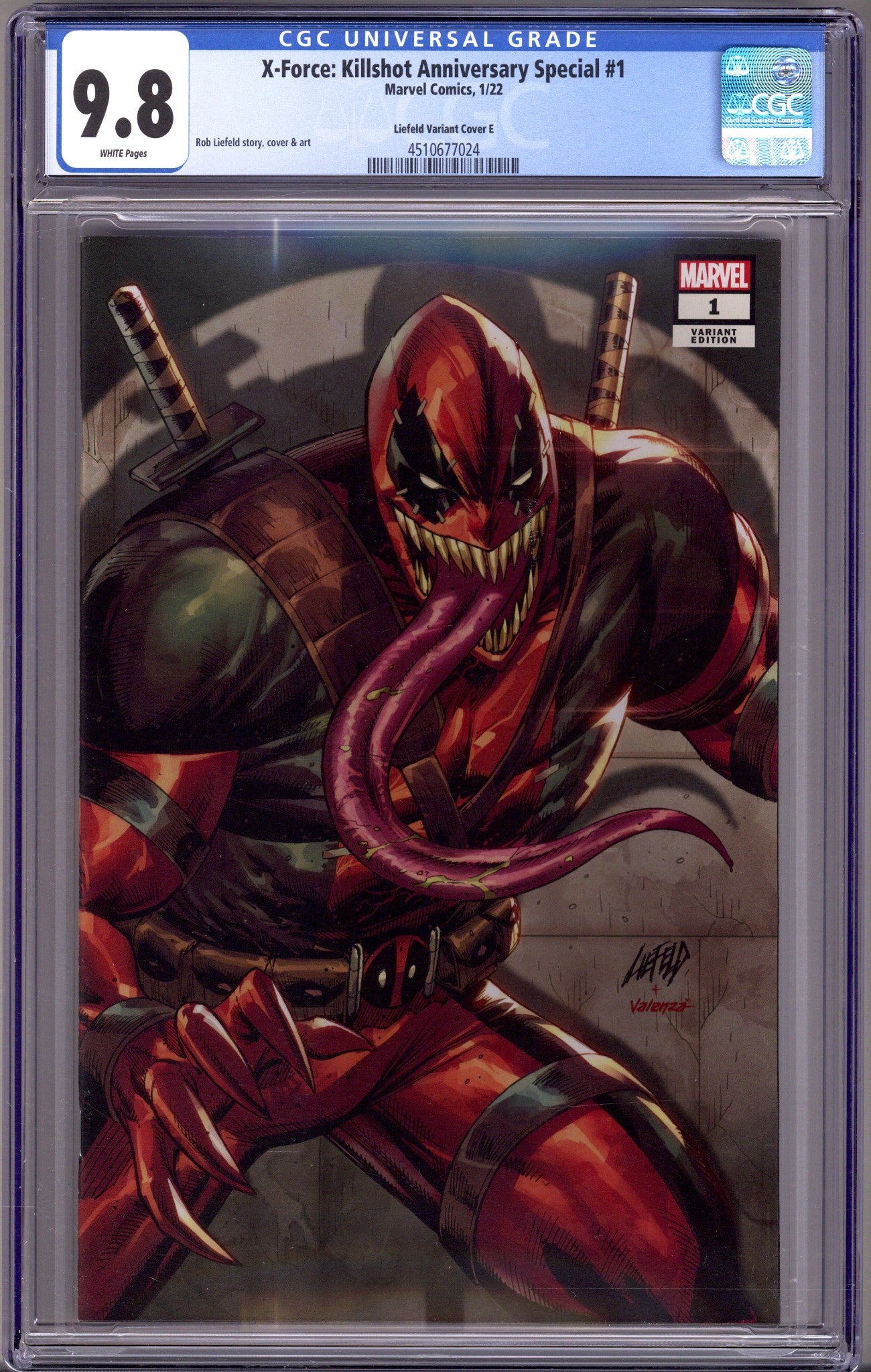 X-Force: Killshot Anniversary Special [nn] CGC 9.8 (NM/M) (2022) Liefeld Venompool Variant 