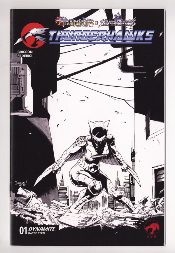 Thundercats X Silverhawks Thunderhawks 1 Shalvey B&W Incentive (2026)