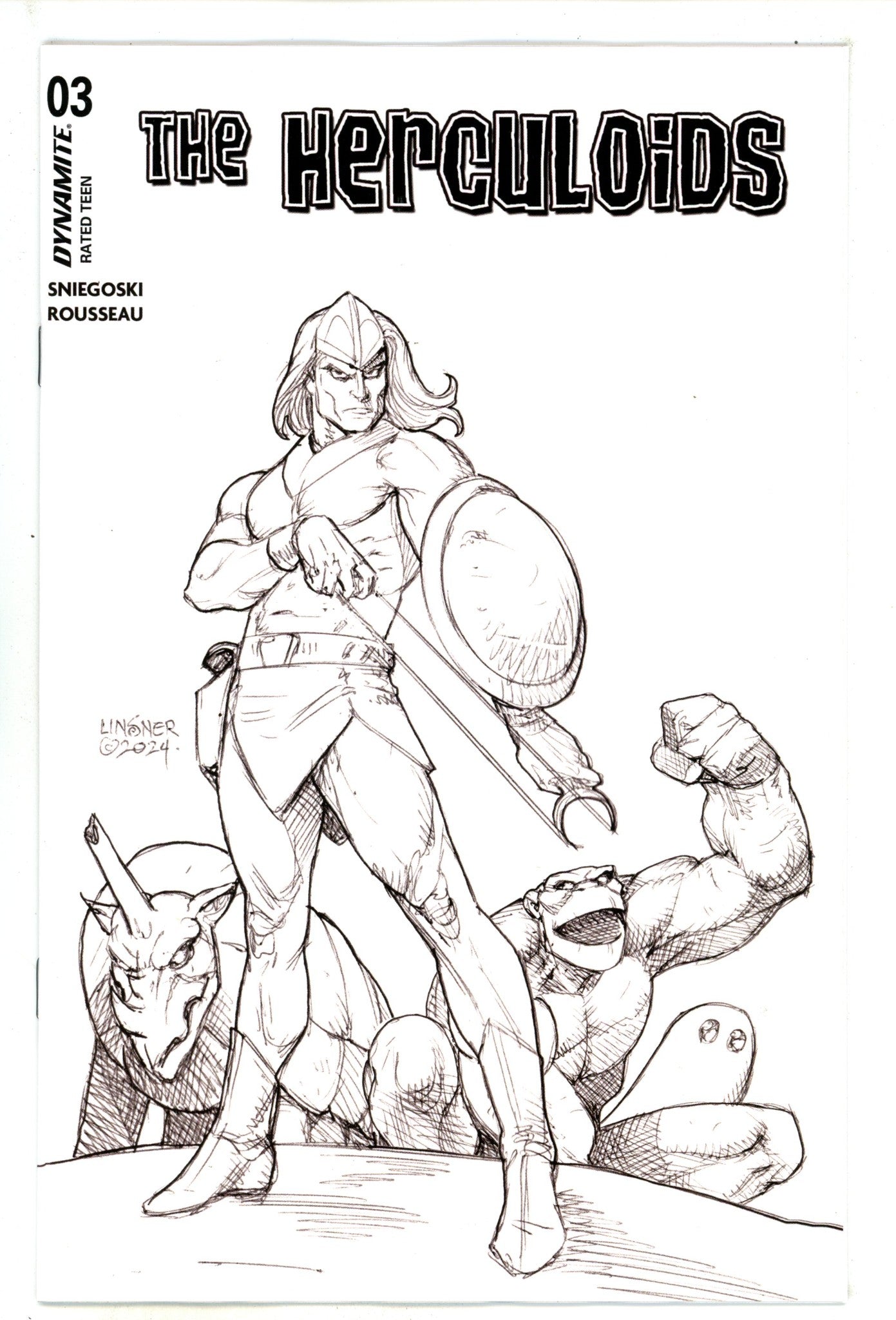 Herculoids 3 Linsner B&W Incentive Variant (2025)