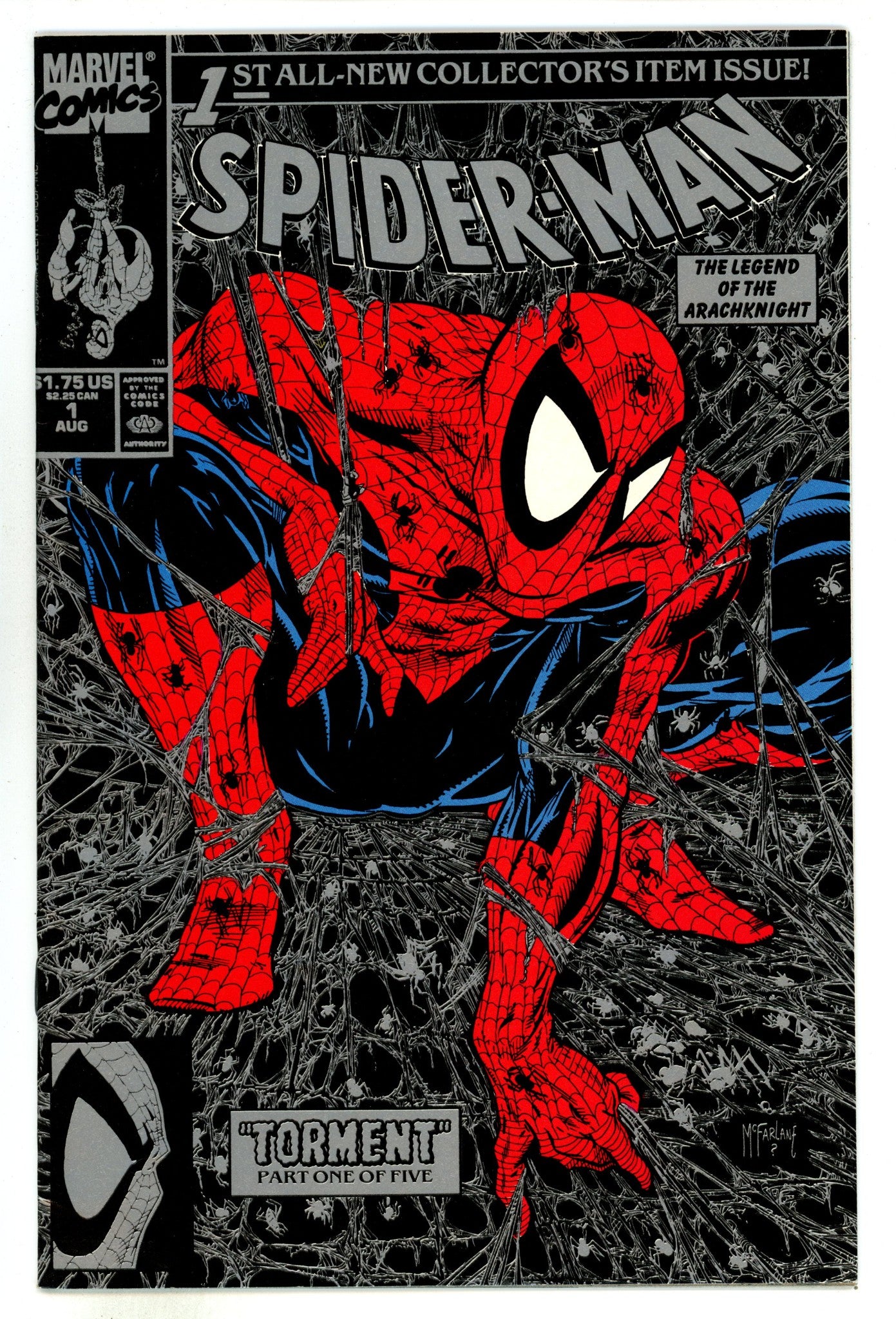 Spider-Man Vol 1 1 VF+ (8.5) Silver (1990) 