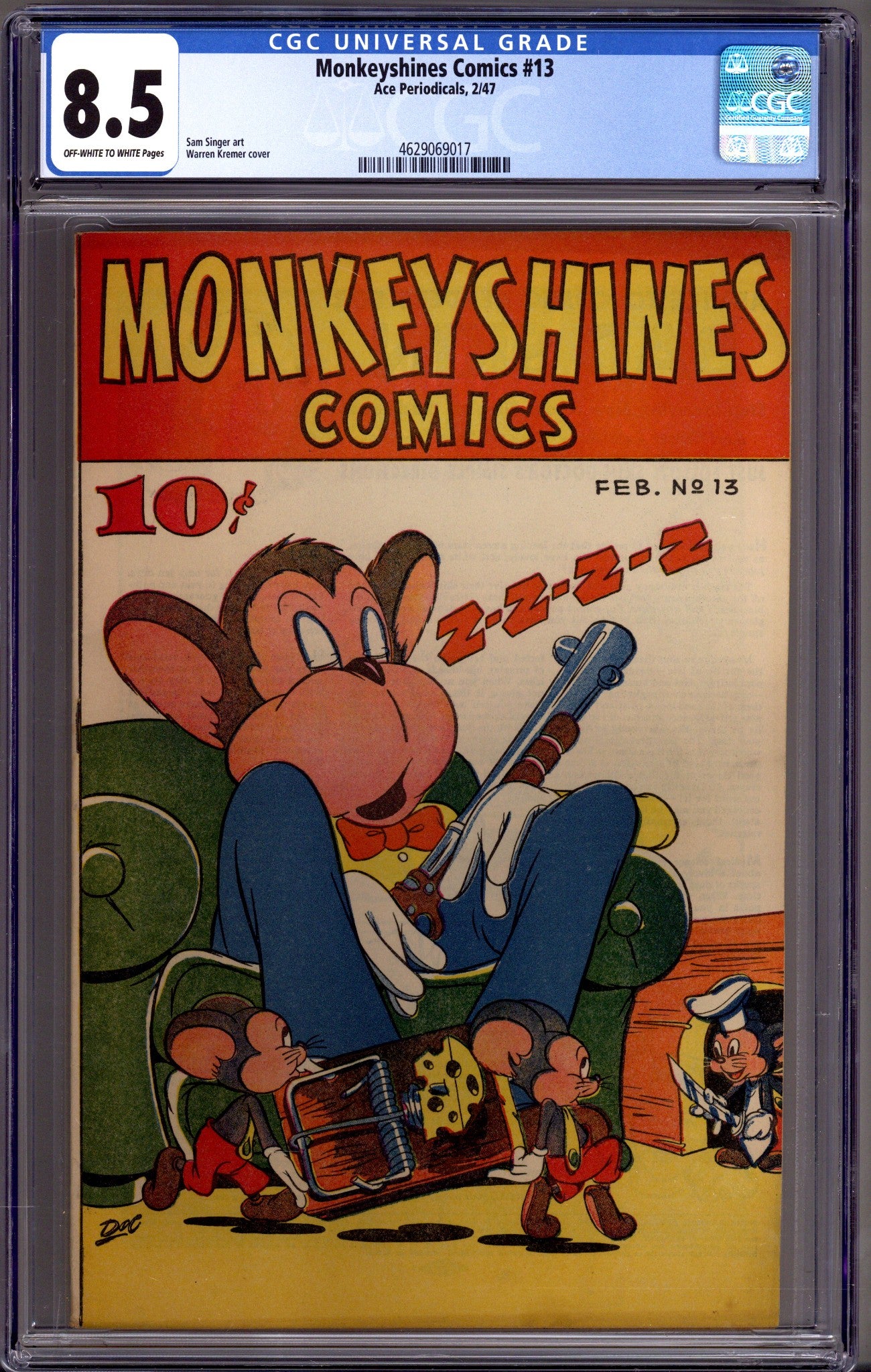 Monkeyshines Comics 13 CGC 8.5 (VF+) (1947) 