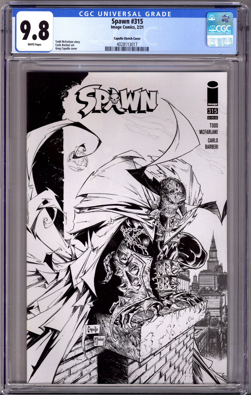 Spawn 315 CGC 9.8 (NM/M) (2021) Capullo Sketch Variant
