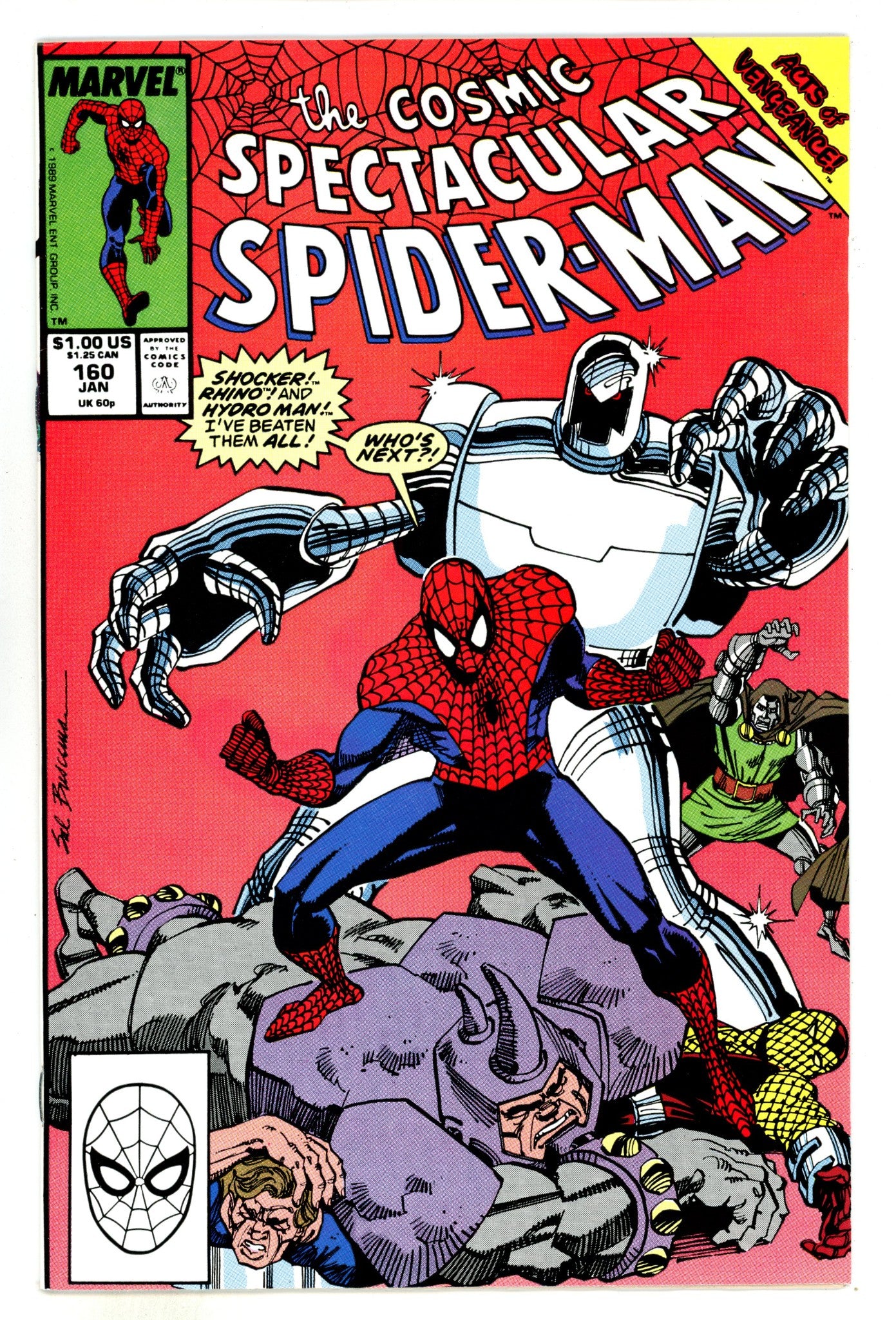 The Spectacular Spider-Man Vol 1 160 NM- (9.2) (1990) 