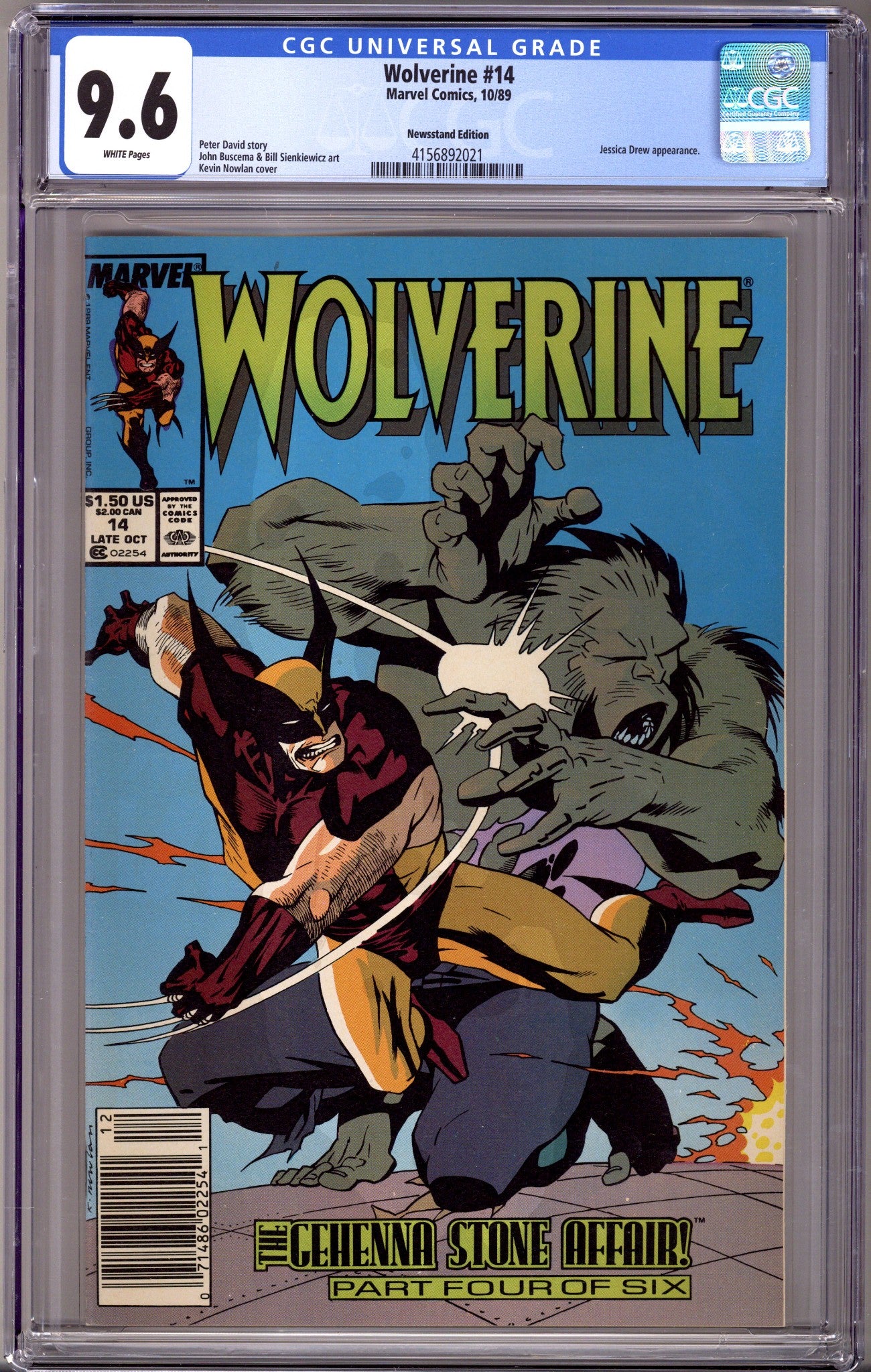 Wolverine Vol 2 14 Newsstand CGC 9.6 (1989)