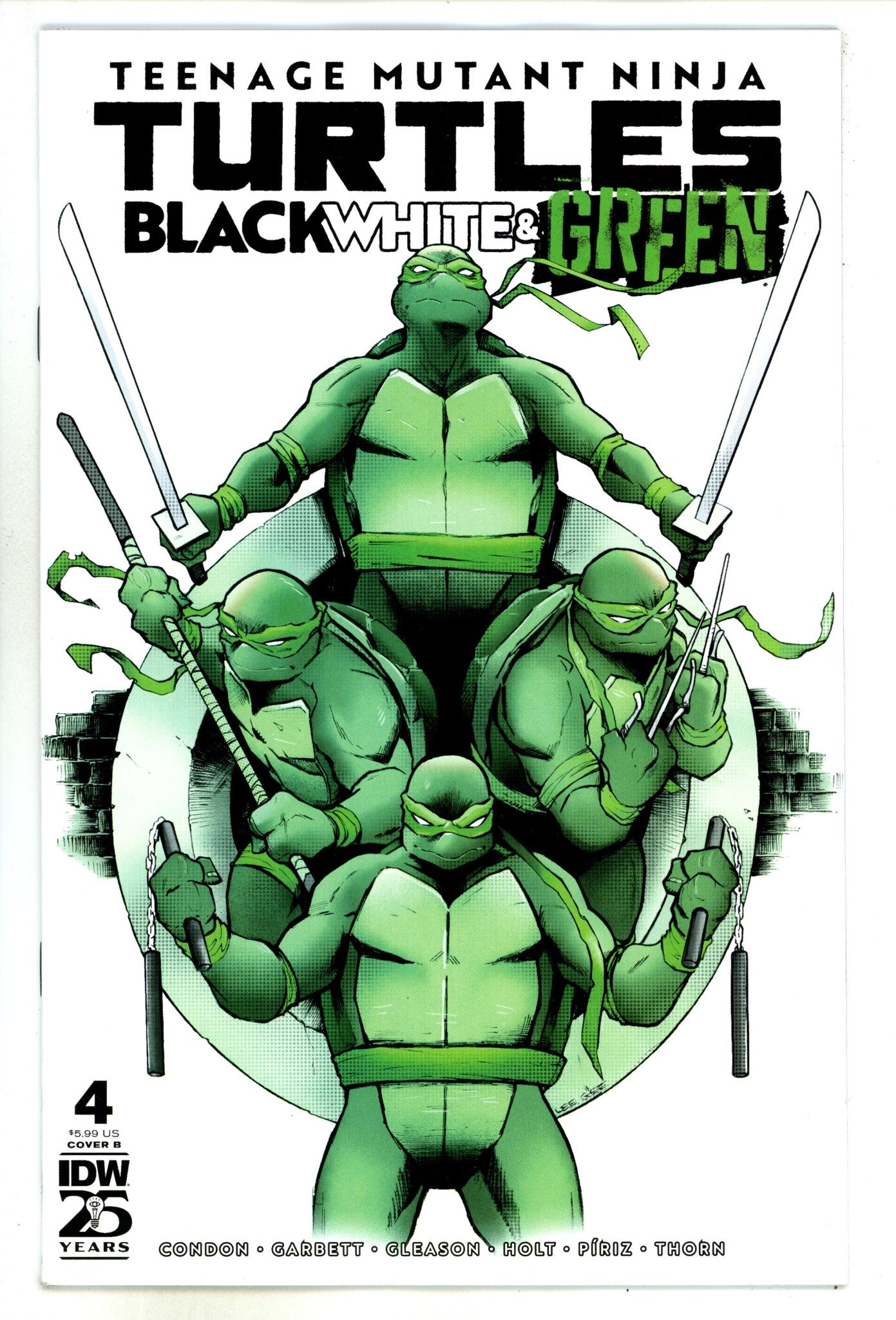 Teenage Mutant Ninja Turtles: Black White, And Green 4 Garbett Variant (2024)