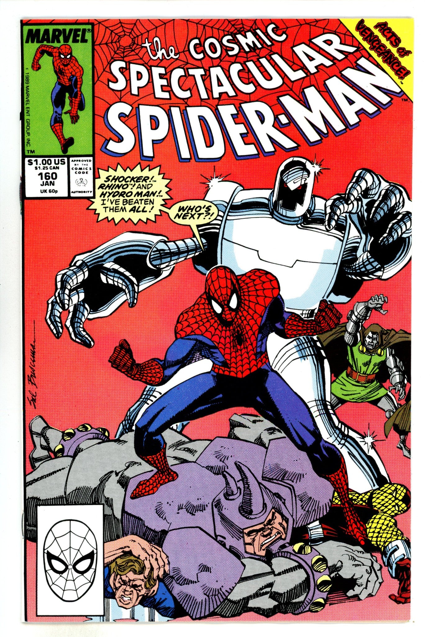 The Spectacular Spider-Man Vol 1 160 NM (9.4) (1990) 