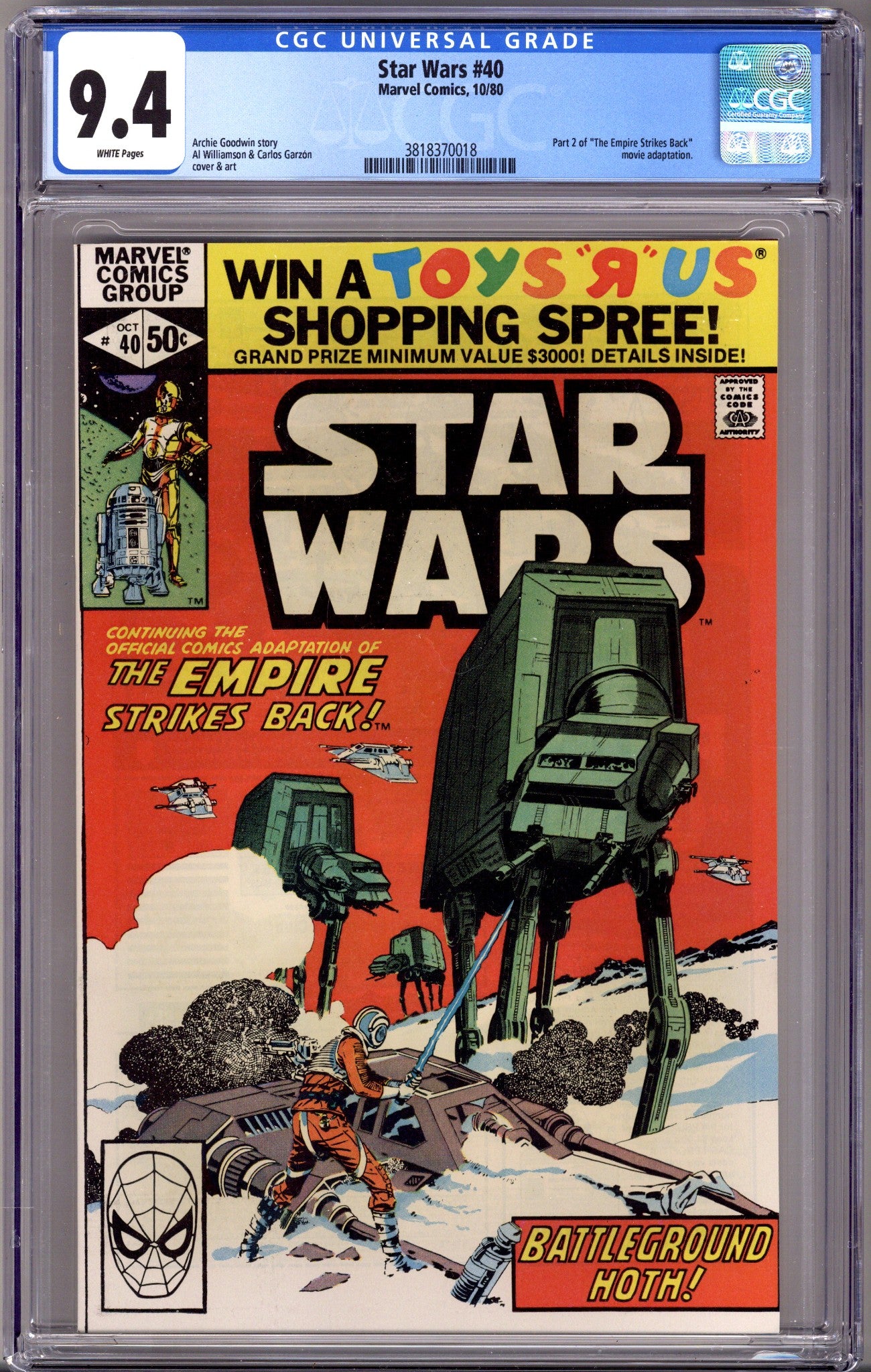 Star Wars Vol 1 40 CGC 9.4 (NM) (1980)