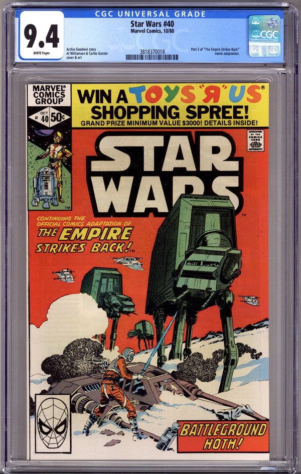 Star Wars Vol 1 40 CGC 9.4 (NM) (1980)