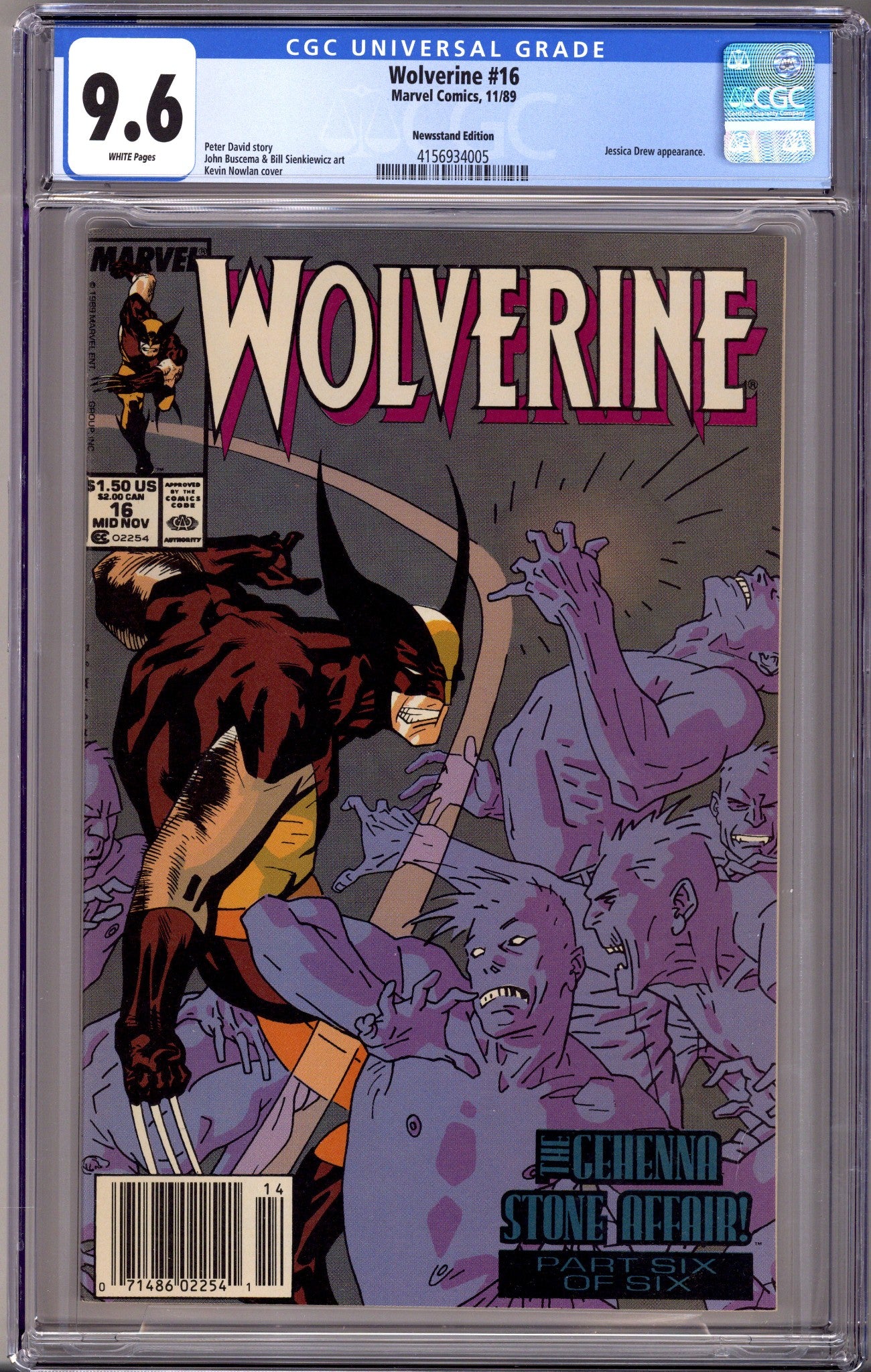 Wolverine Vol 2 16 Newsstand CGC 9.6 (1989)
