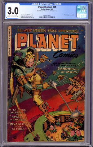 Planet Comics Vol 1 71 CGC 3.0 (GD/VG) Double Cover (1953)