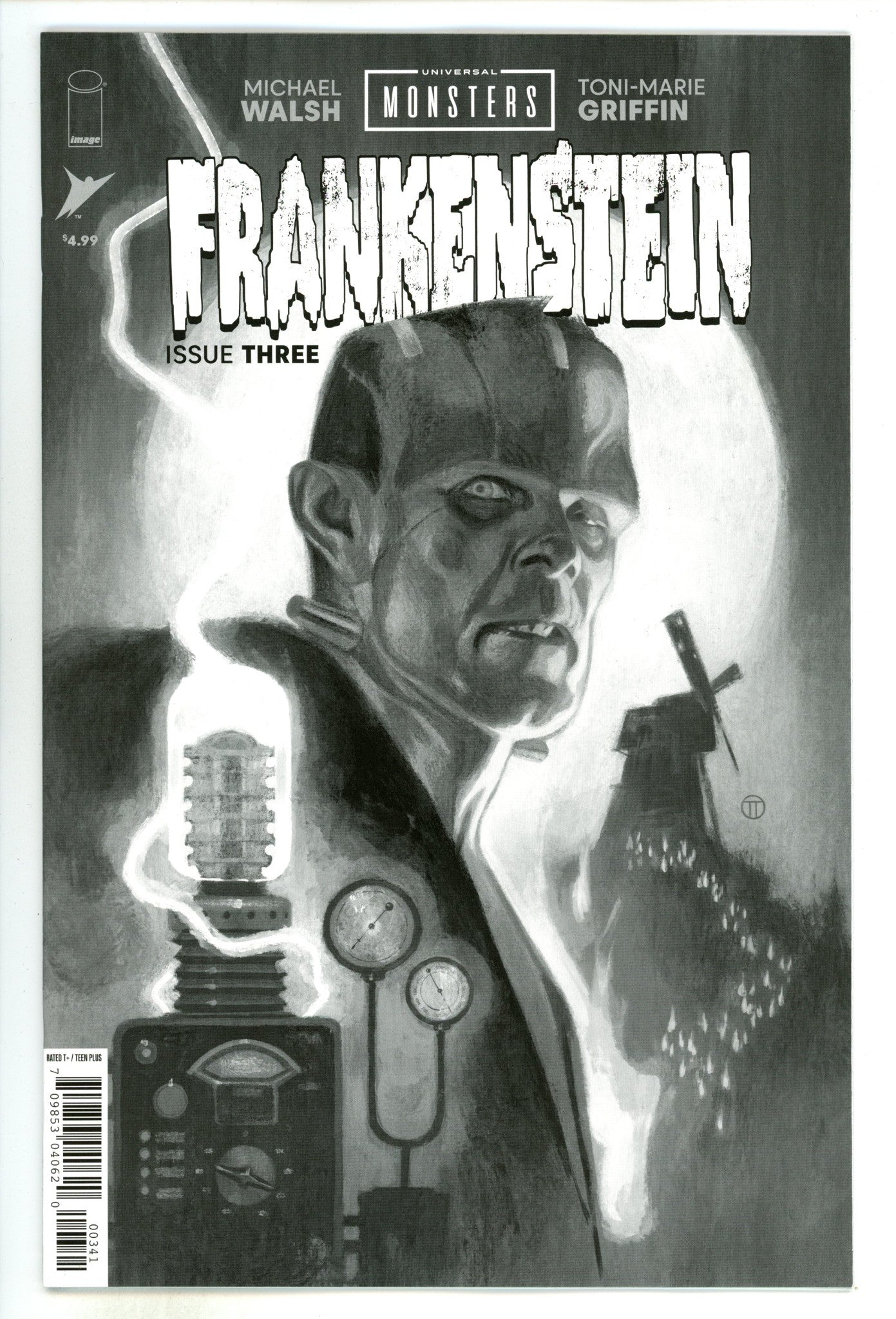 Universal Monsters Frankenstein 3 Tedesco B&W Incentive Variant NM+ (2024)