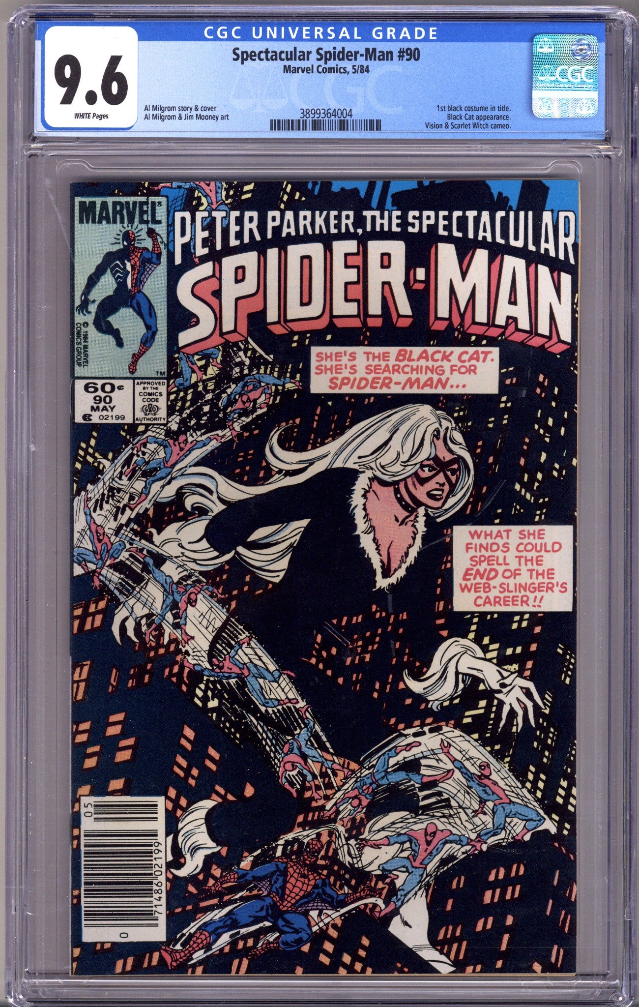 The Spectacular Spider-Man Vol 1 90 CGC 9.6 (NM+)   (1984)     Newsstand  