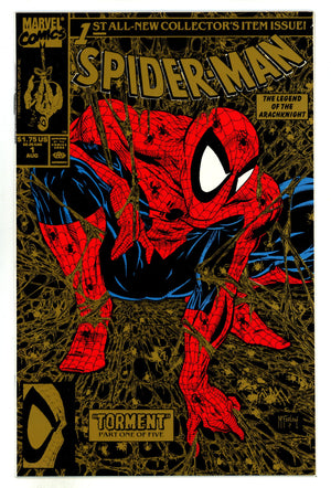 Spider-Man Vol 1 1 VF+ (8.5) Gold (1990) 2nd Print