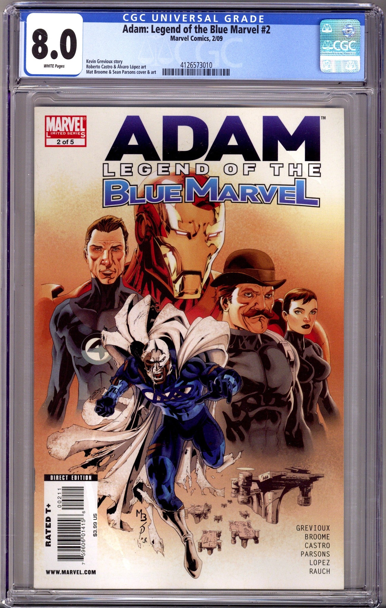 Adam: Legend of the Blue Marvel 2 CGC 8.0 (2009)