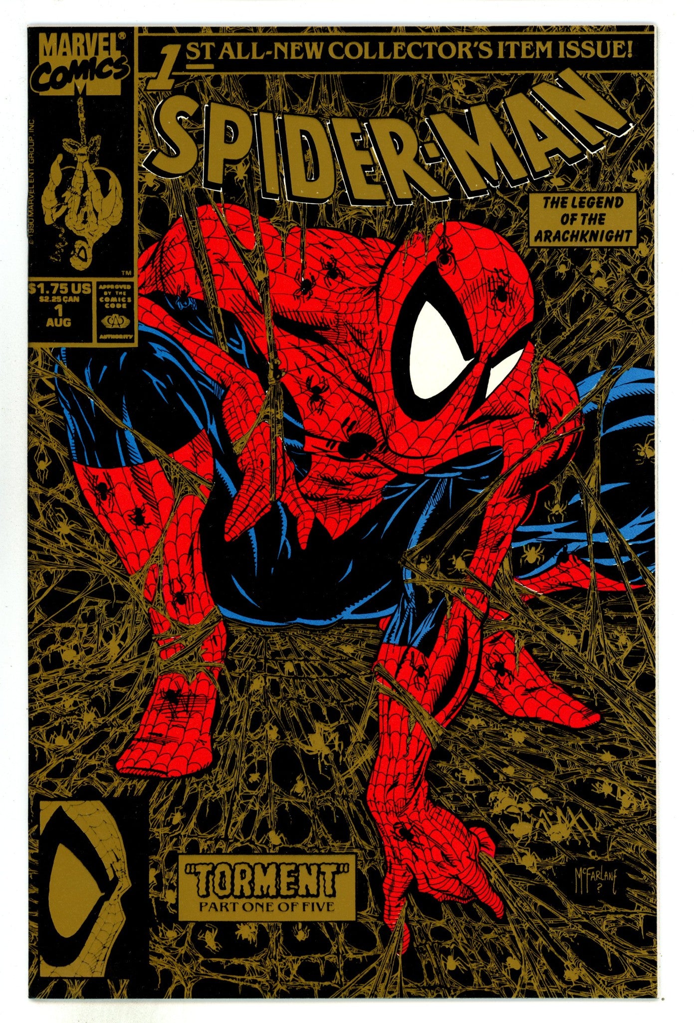 Spider-Man Vol 1 1 VF/NM (9.0) Gold (1990) 2nd Print 