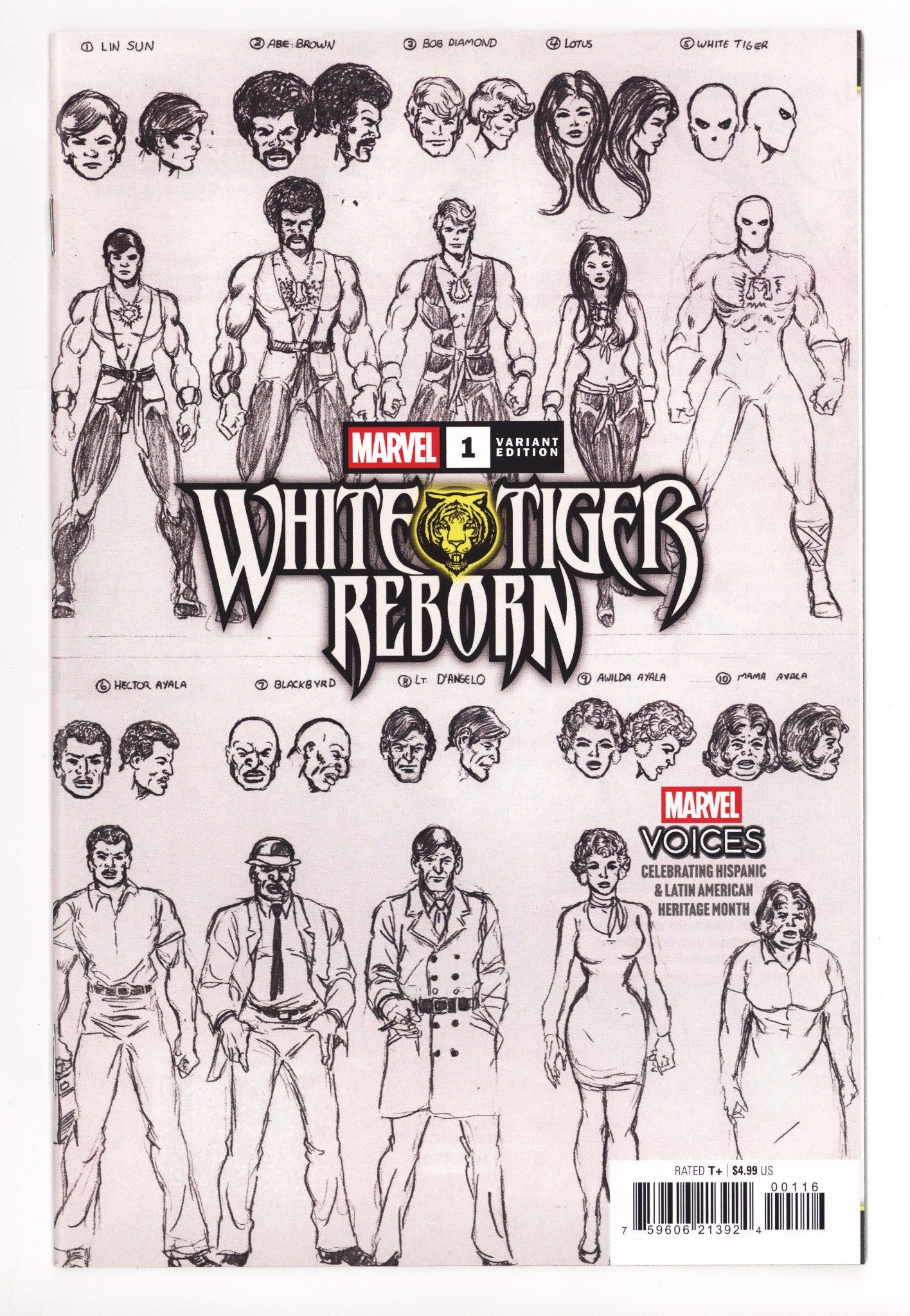 White Tiger: Reborn 1 Pérez Design B&W Incentive NM- (2025)