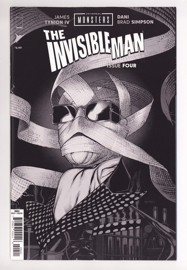 Universal Monsters The Invisible Man 4 Sook B&W Incentive NM (2025)