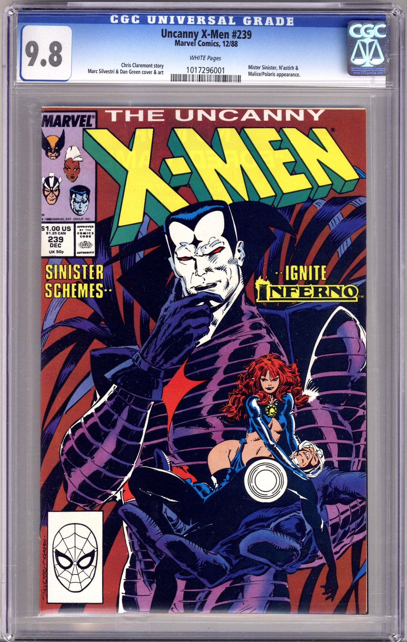 The Uncanny X-Men Vol 1 239 CGC 9.8 (NM/M) (1988) 