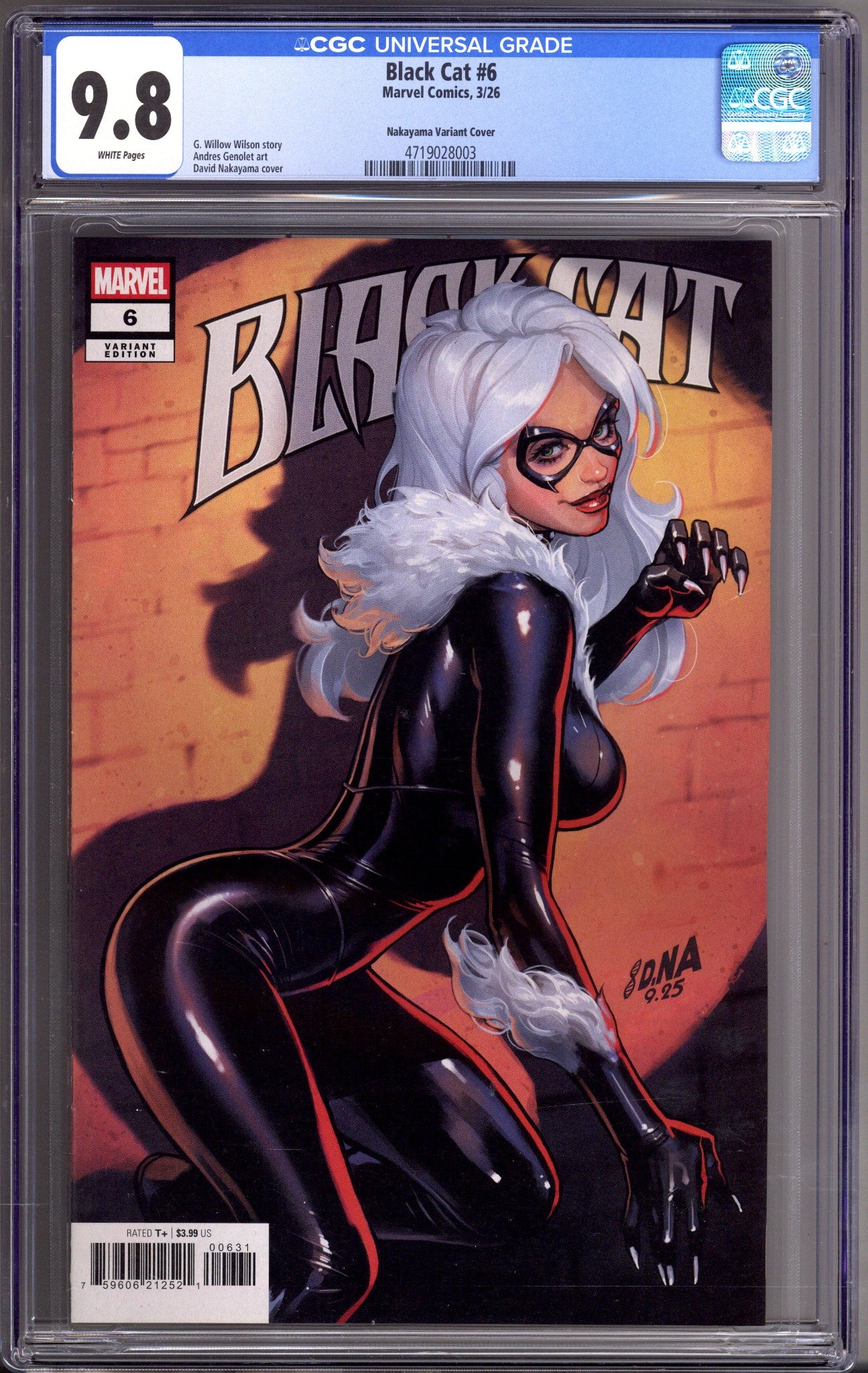 Black Cat Vol 3 6 CGC 9.8 (NM/M) (2026) Nakayama Variant 