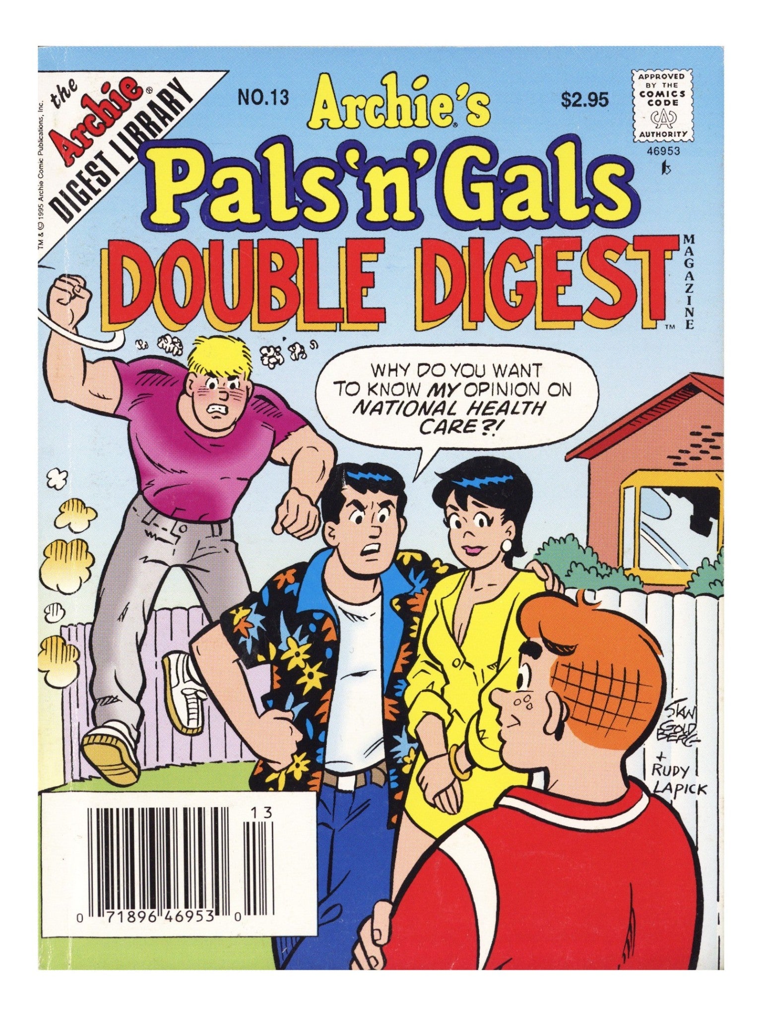 Archie's Pals 'n' Gals Double Digest Magazine 13 Mid Grade (1995) Canadian Price Variant 