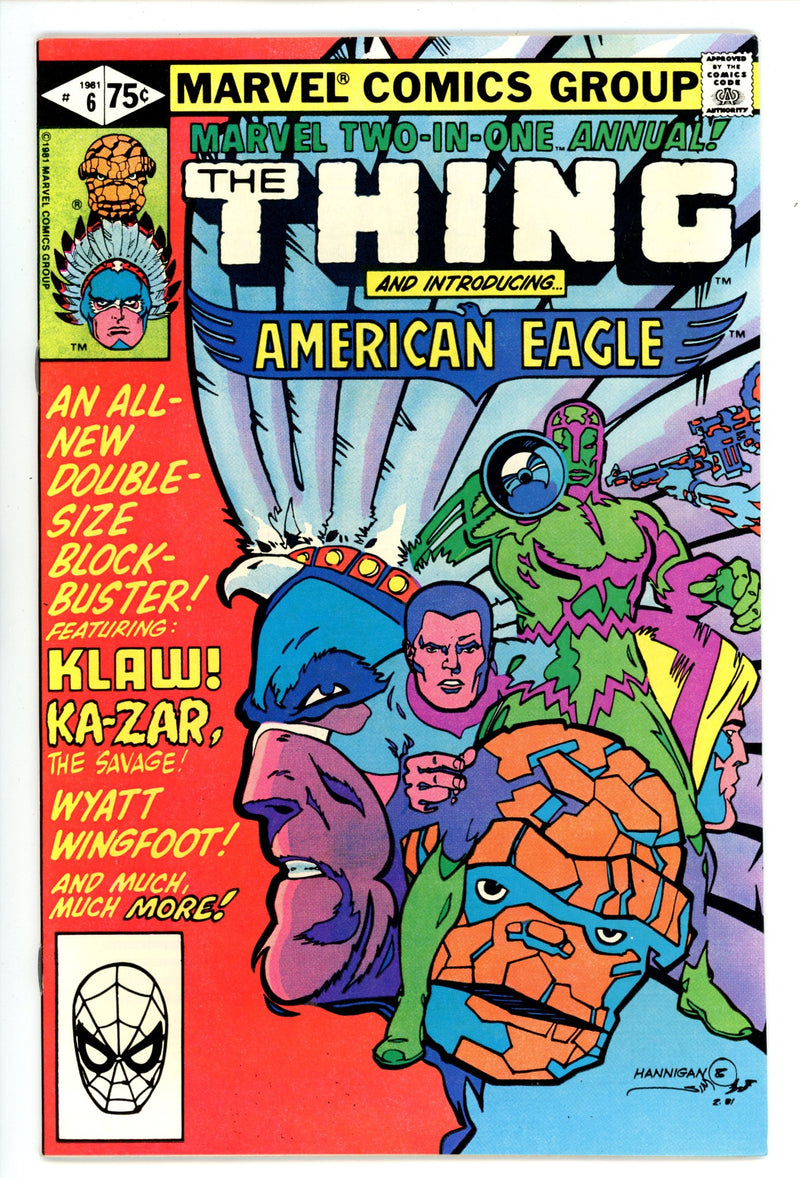 Marvel Two-in-One Annual Vol 1 6 NM- (9.2) (1981) 