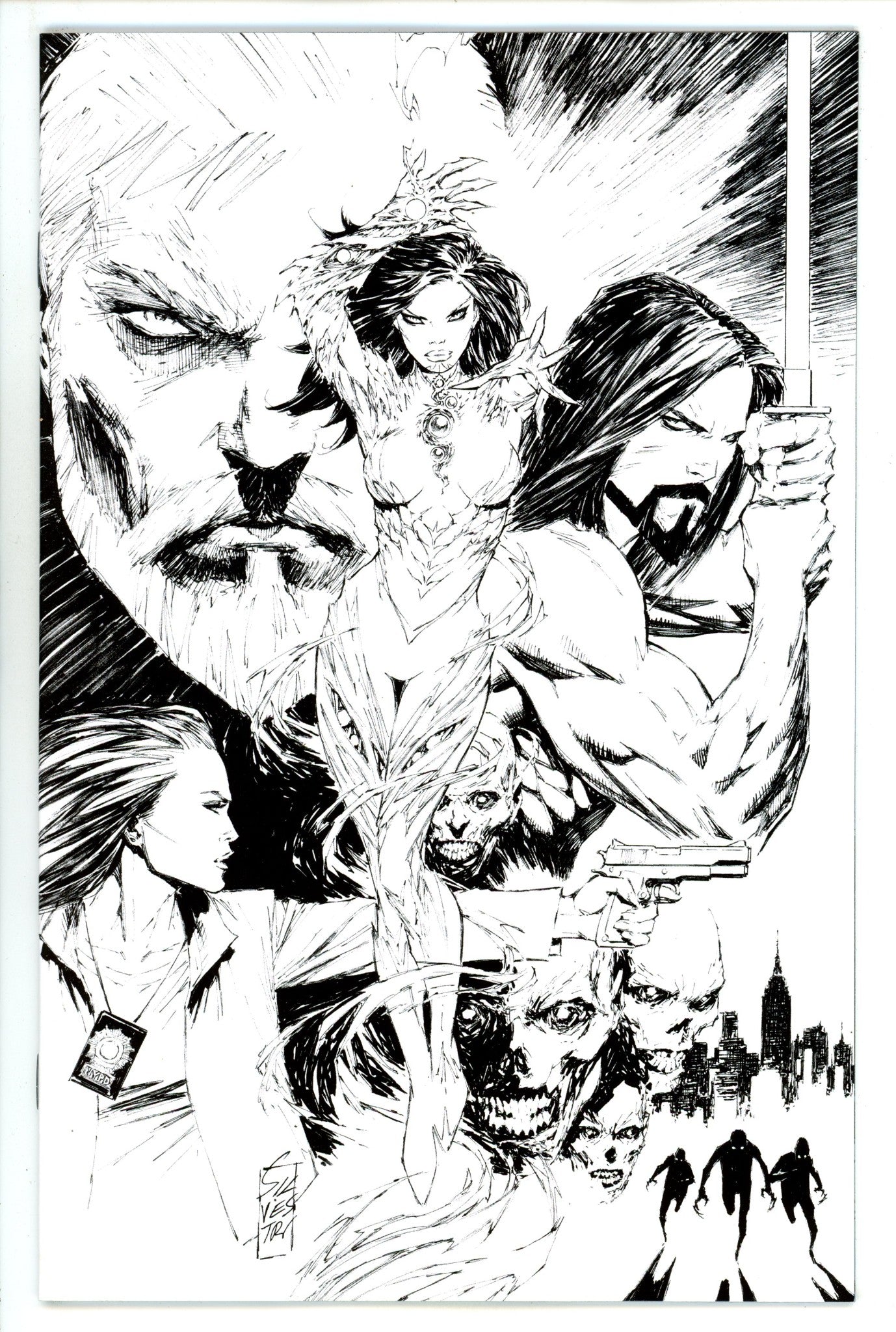 Witchblade Vol 3 1 Silvestri B&W Virgin Incentive Variant NM- (2024)