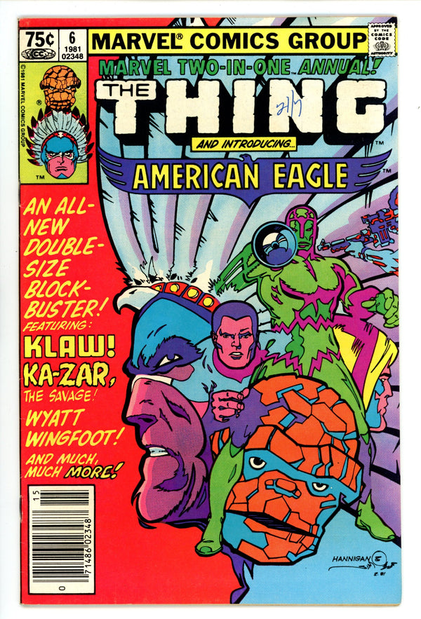 Marvel Two-in-One Annual Vol 1 6 Mid Grade (1981) Newsstand 