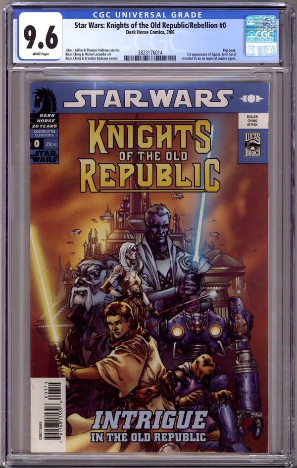 Star Wars Knights of the Old Republic / Rebellion 0 CGC 9.6 (2006)