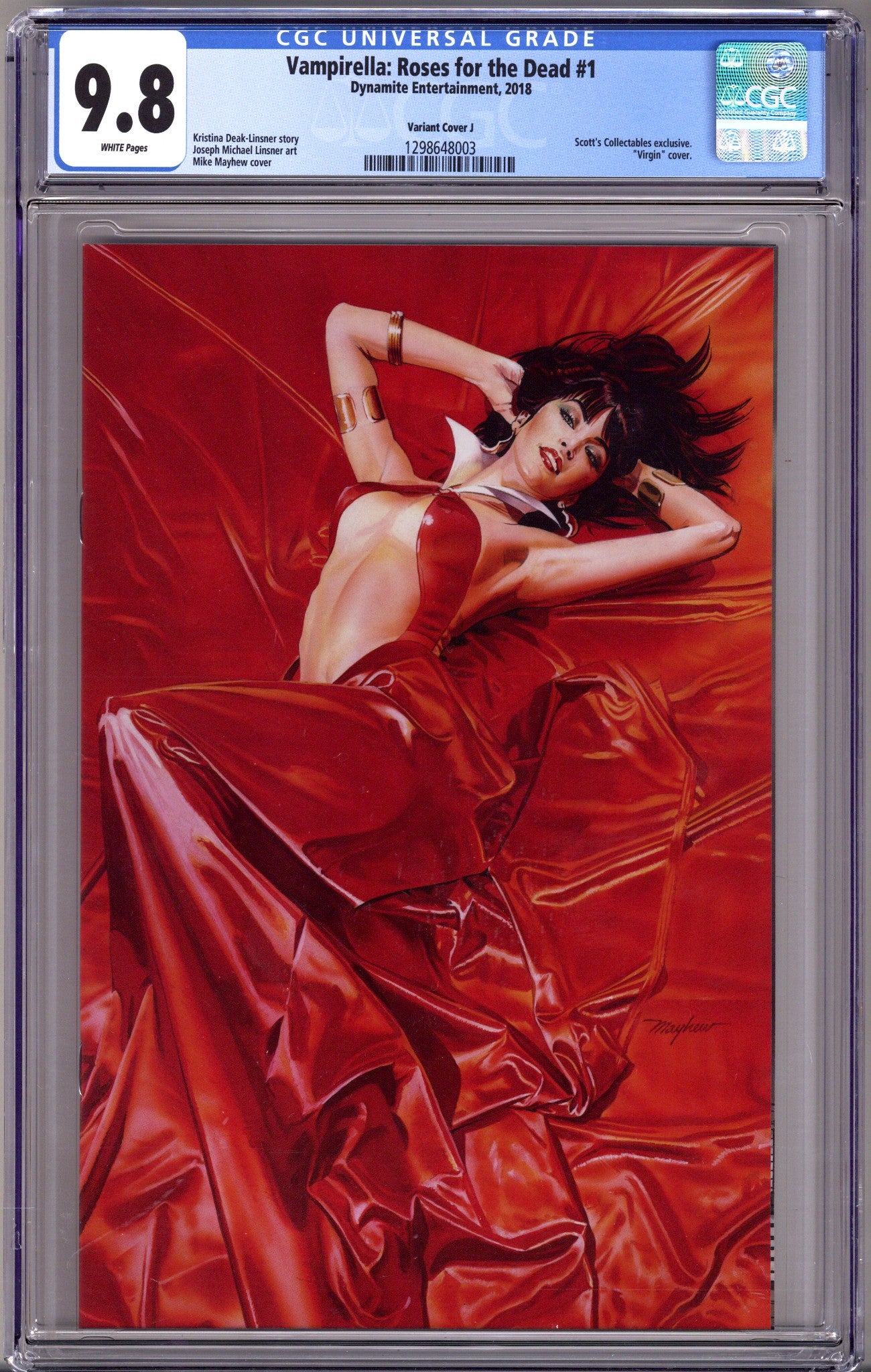 Vampirella: Roses for the Dead 1 CGC 9.8 (NM/M) (2018) Mayhew Virgin Exclusive Variant 
