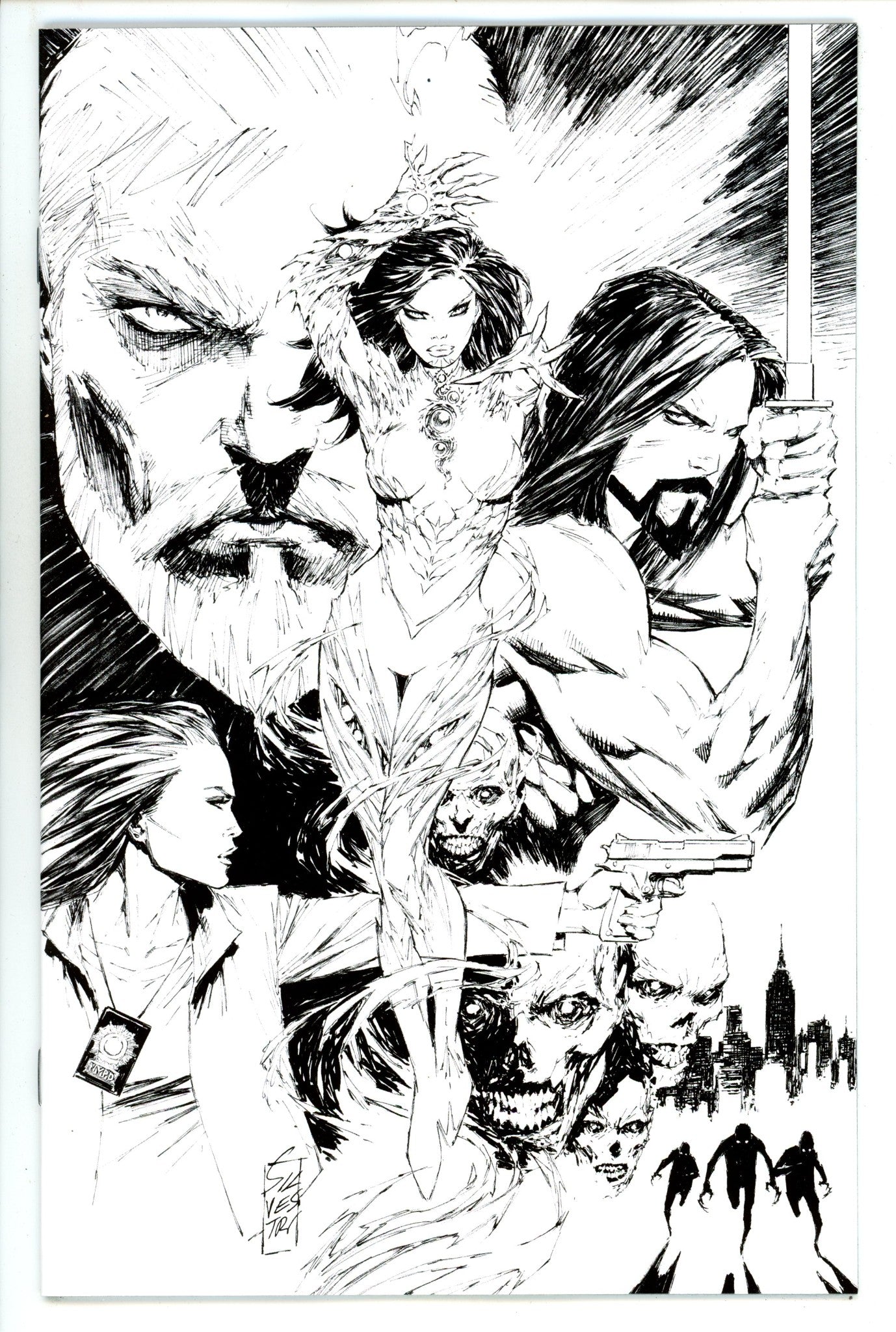 Witchblade Vol 3 1 Silvestri B&W Virgin Incentive Variant NM (2024)