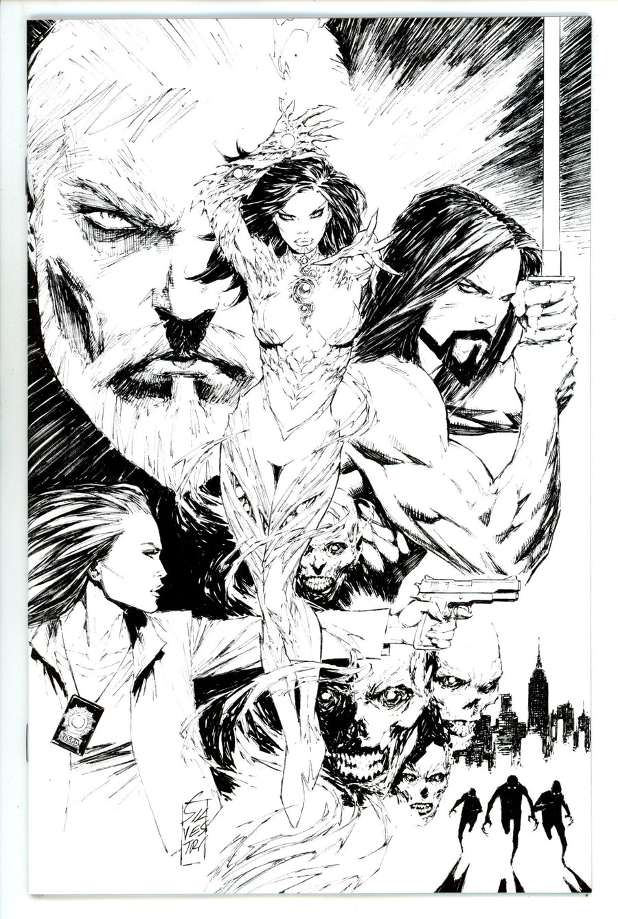 Witchblade Vol 3 1 Silvestri B&W Virgin Incentive Variant NM (2024)
