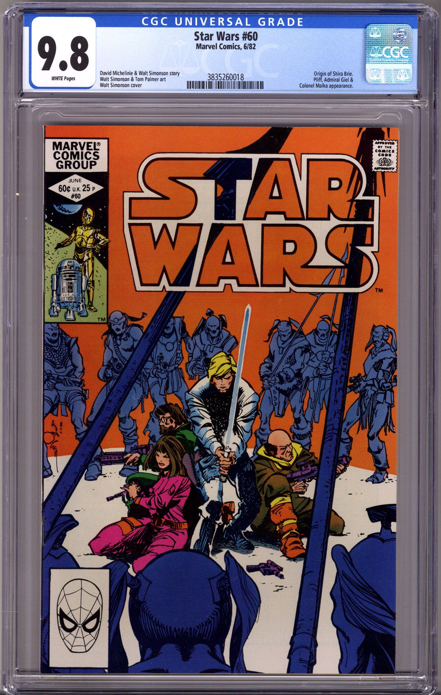 Star Wars Vol 1 60 CGC 9.8 (NM/M) (1982)