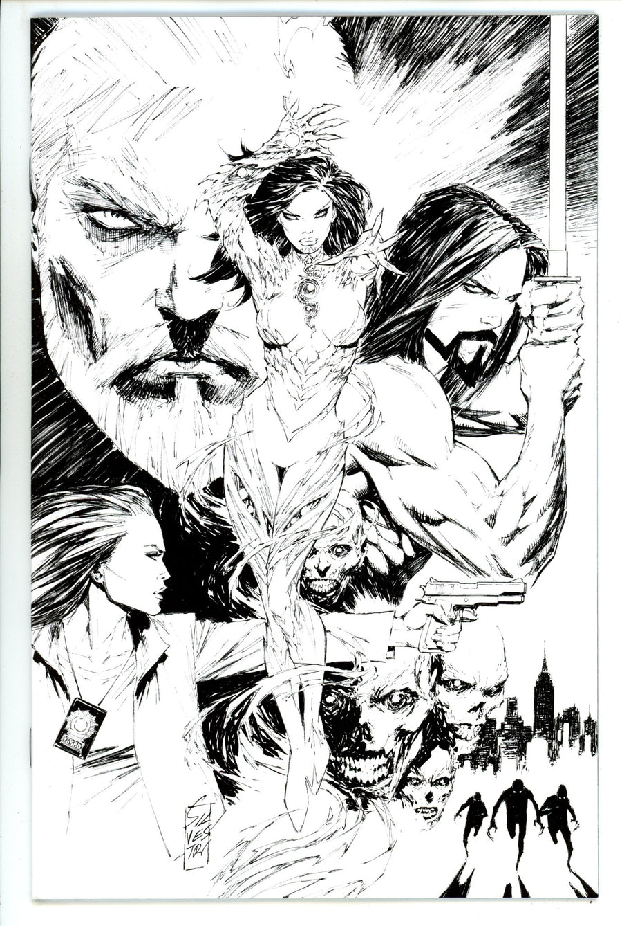 Witchblade Vol 3 1 Silvestri B&W Virgin Incentive Variant NM+ (2024)
