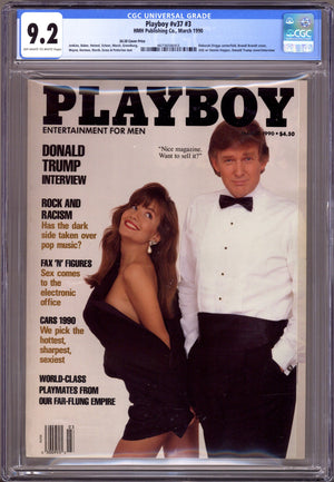 Playboy Vol 37 3 CGC 9.2 (NM-) (1990) Canadian Price Variant