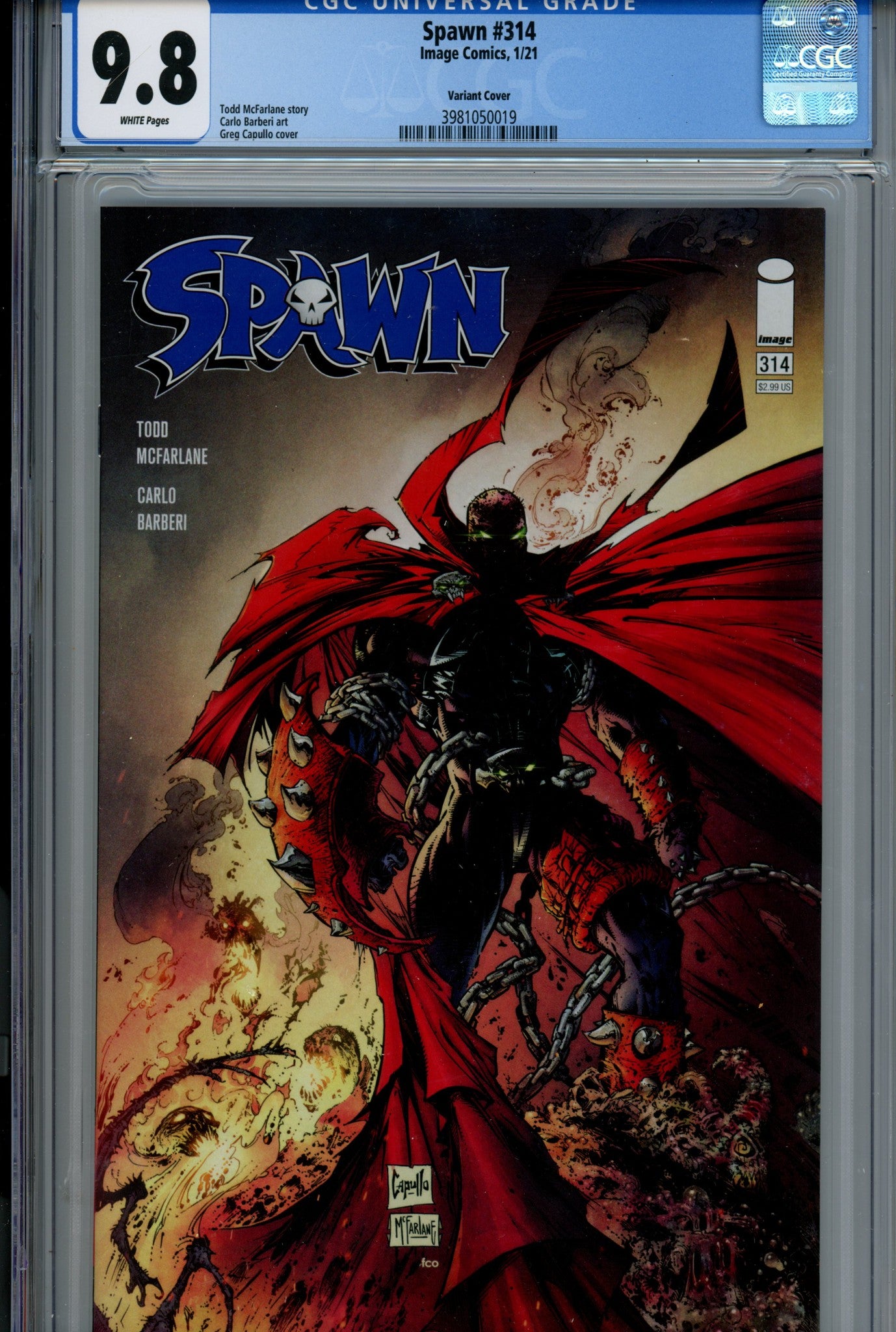 Spawn 314 CGC 9.8 (NM/M) (2021) Capullo Variant 