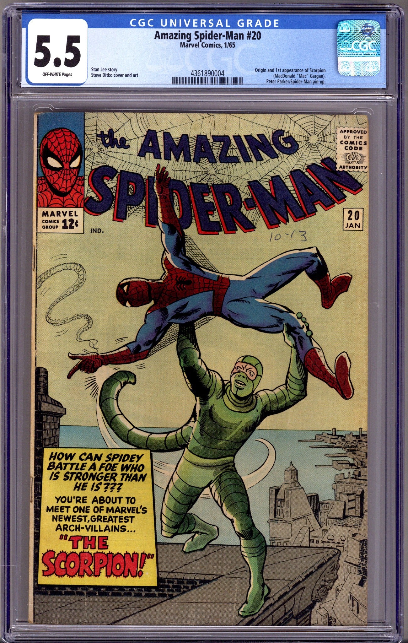 The Amazing Spider-Man Vol 1 20 CGC 5.5 (FN-) (1965) 