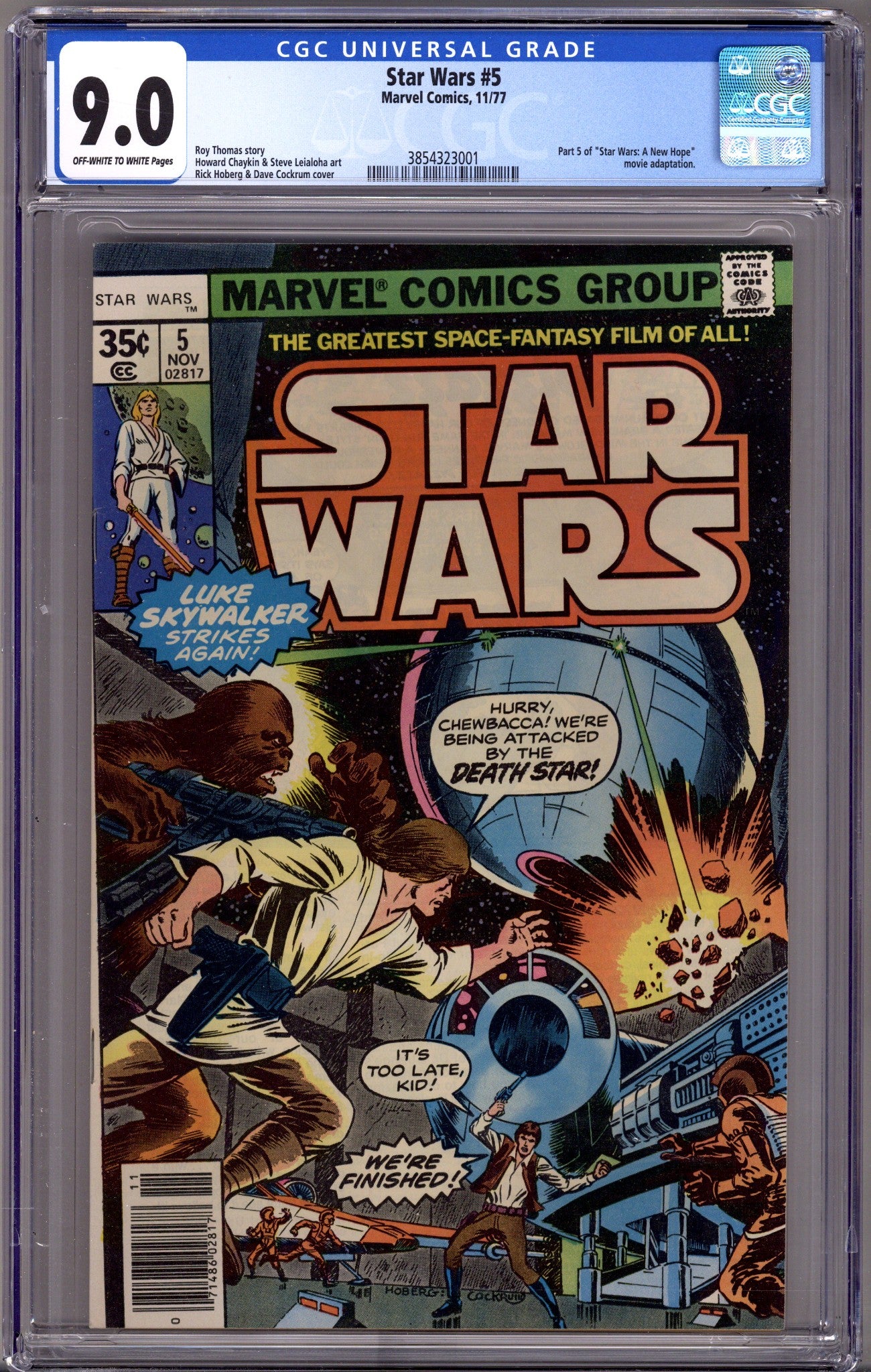 Star Wars Vol 1 5 CGC 9.0 (VF/NM)   (1977)        