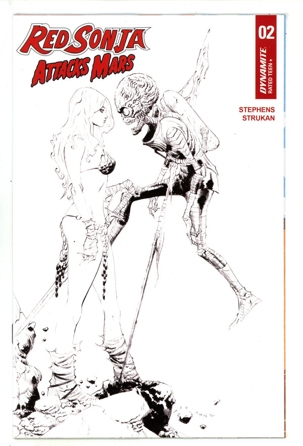 Red Sonja Attacks Mars 2 Lee B&W Incentive Variant (2025)