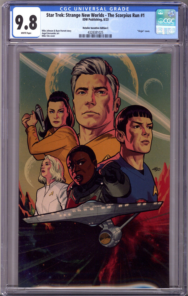 Star Trek: Strange New Worlds - The Scorpius Run 1 Cho Virgin Incentive Variant CGC 9.8 (2023)