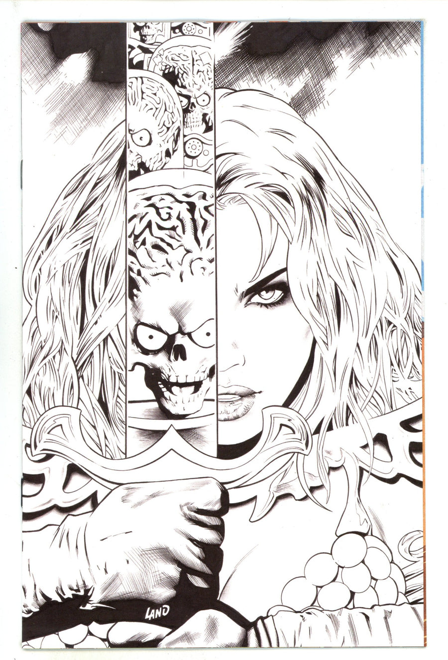 Red Sonja Attacks Mars 2 Land B&W Virgin Incentive Variant (2025)