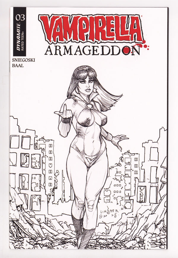 Vampirella Armageddon 3 Linsner B&W Incentive (2025)