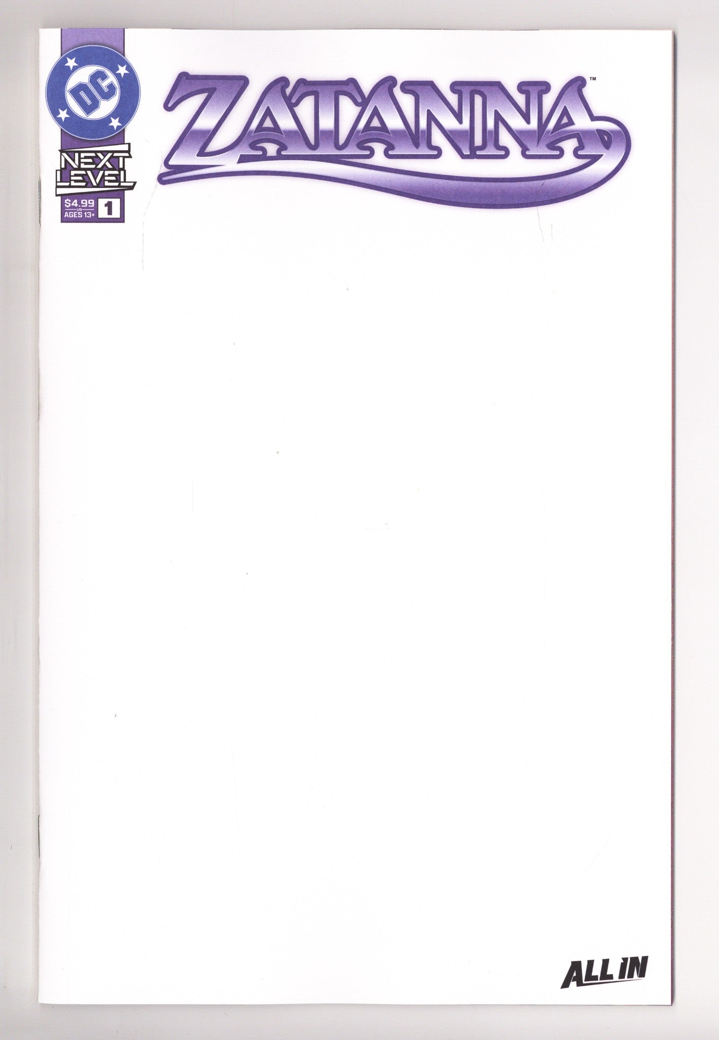 Zatanna Vol 4 1   Blank Variant   (2026)