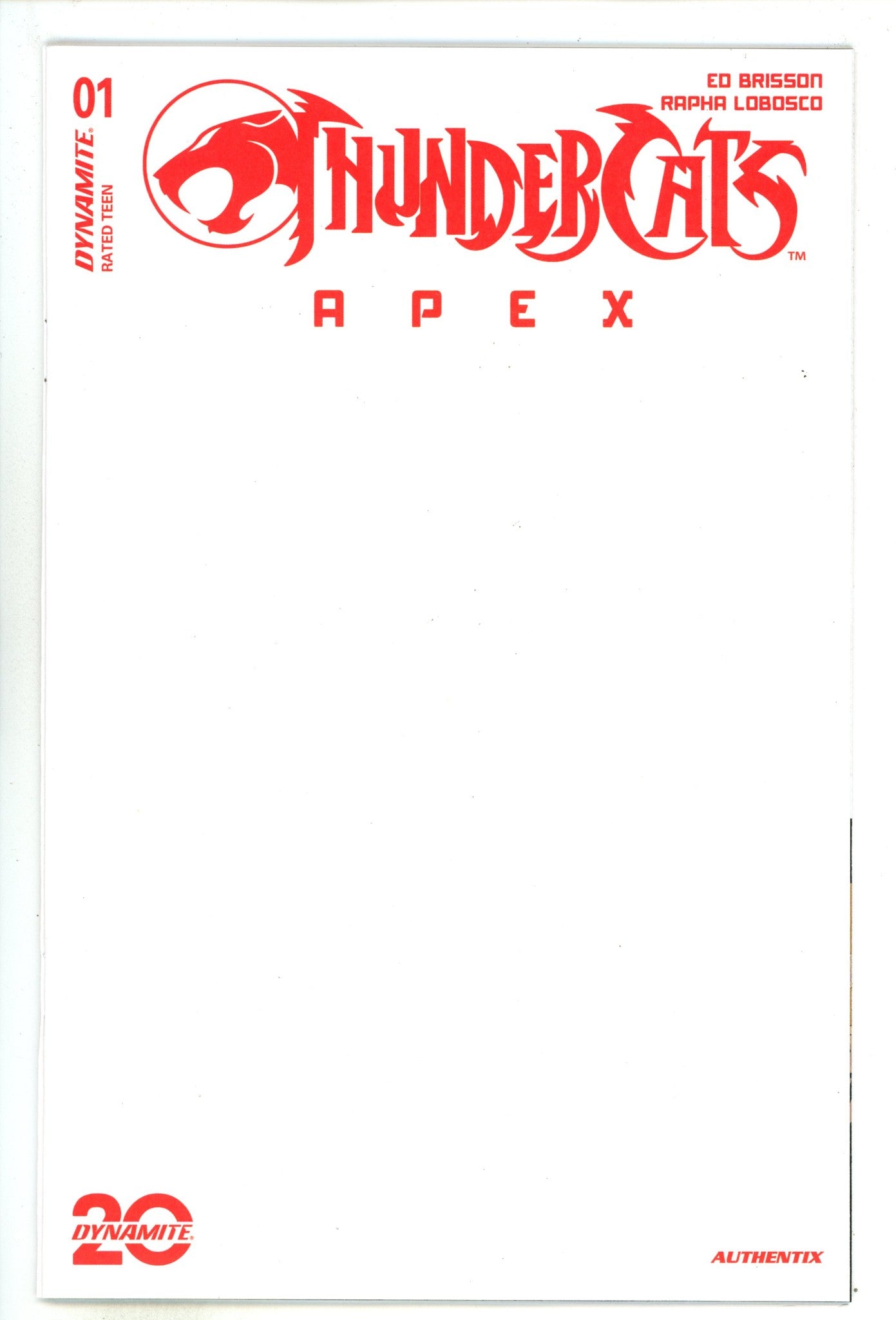 Thundercats Apex 1 Blank Variant (2024)